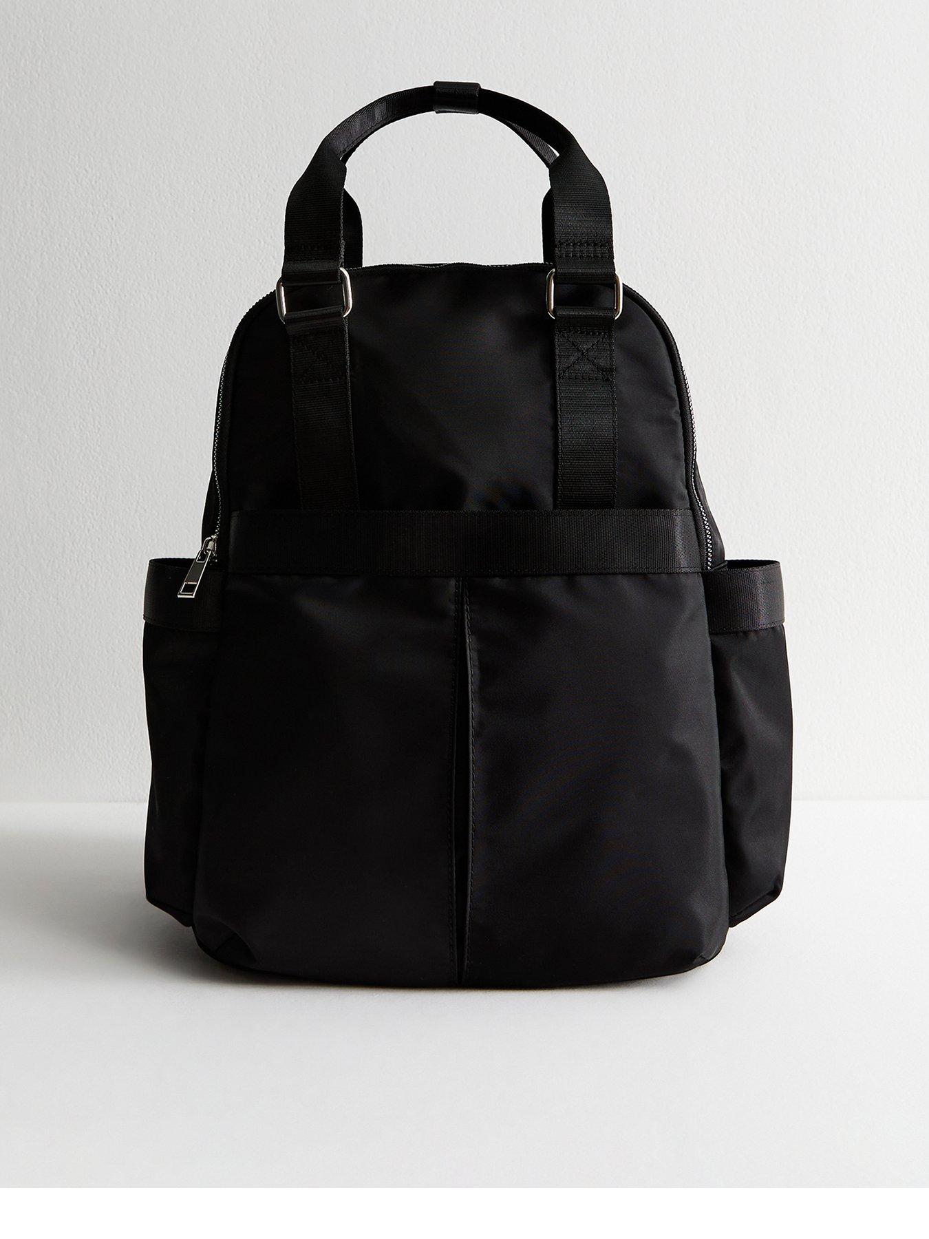 undefined Multi Pocket Top Handle Backpack - Black