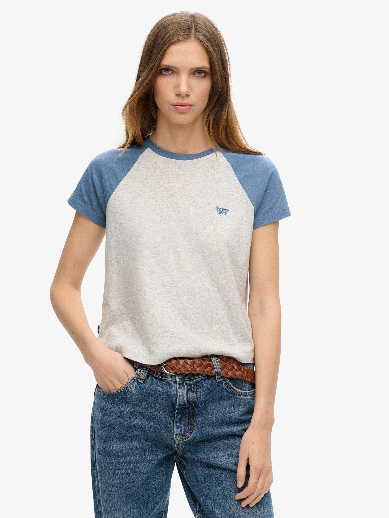 undefined Essential Logo Slub Retro T-shirt- Blue