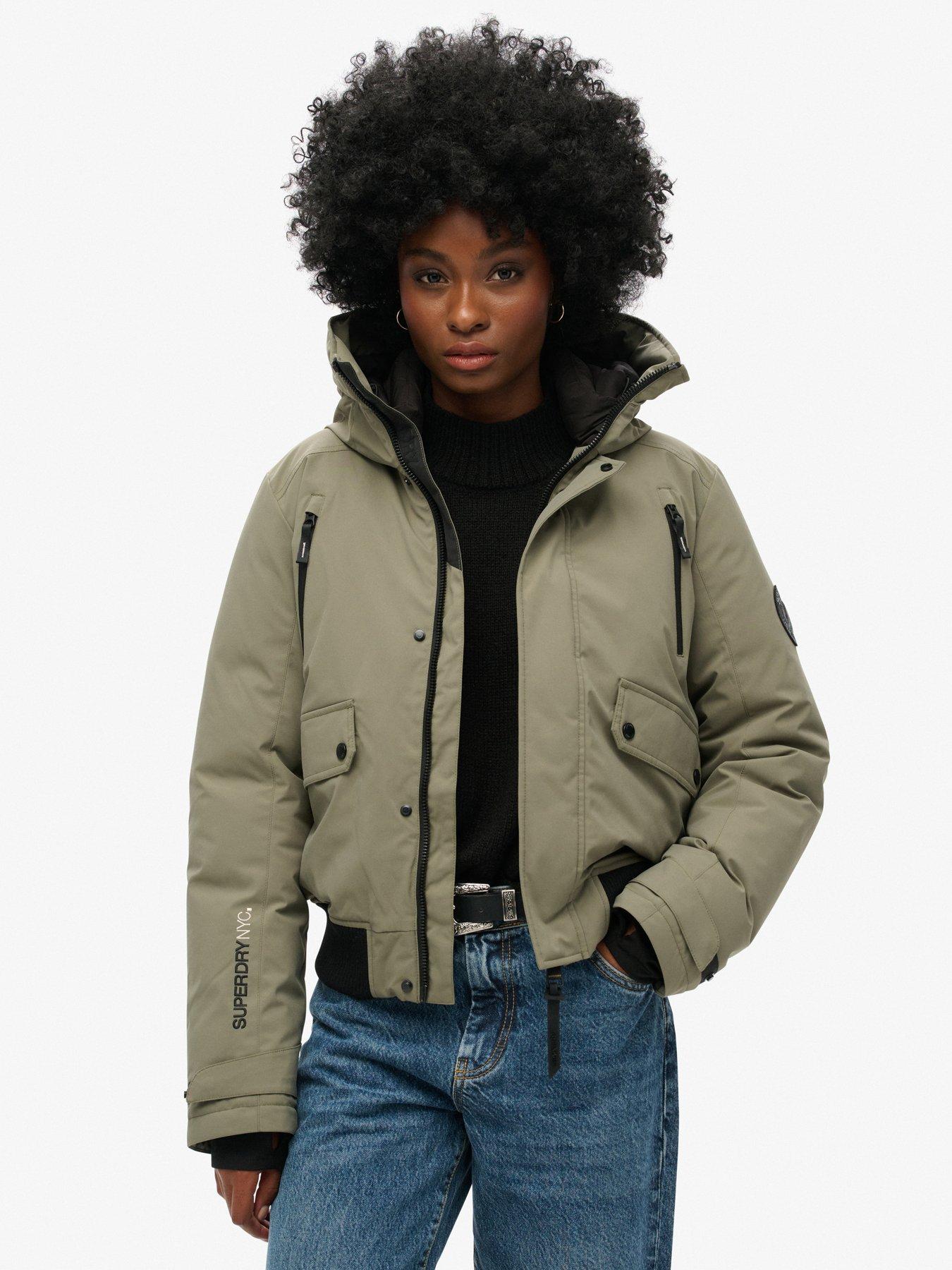 Superdry City Padded Bomber Jacket-green, Green, Size 10, Women