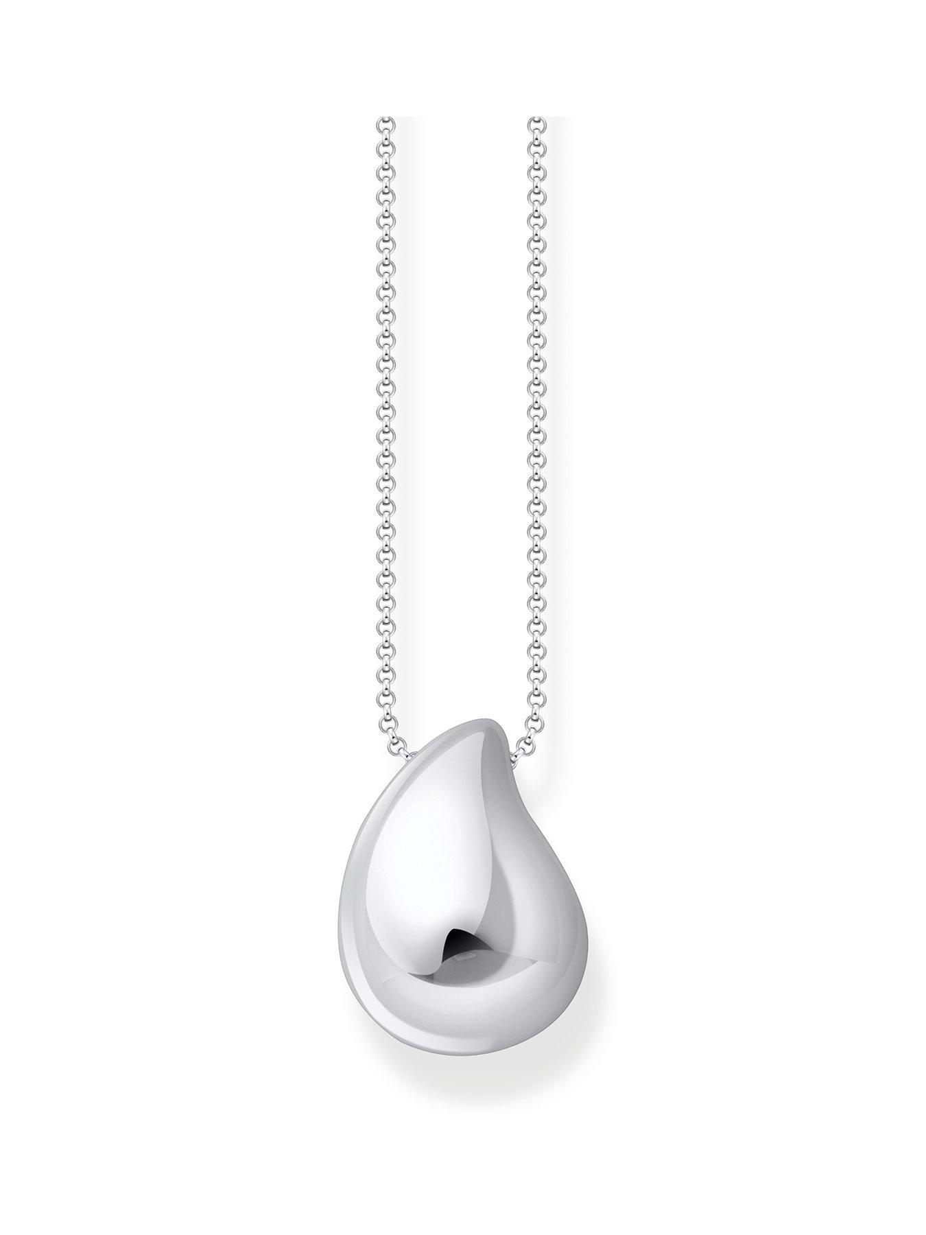 undefined Silver necklace with pendant in drop-shape