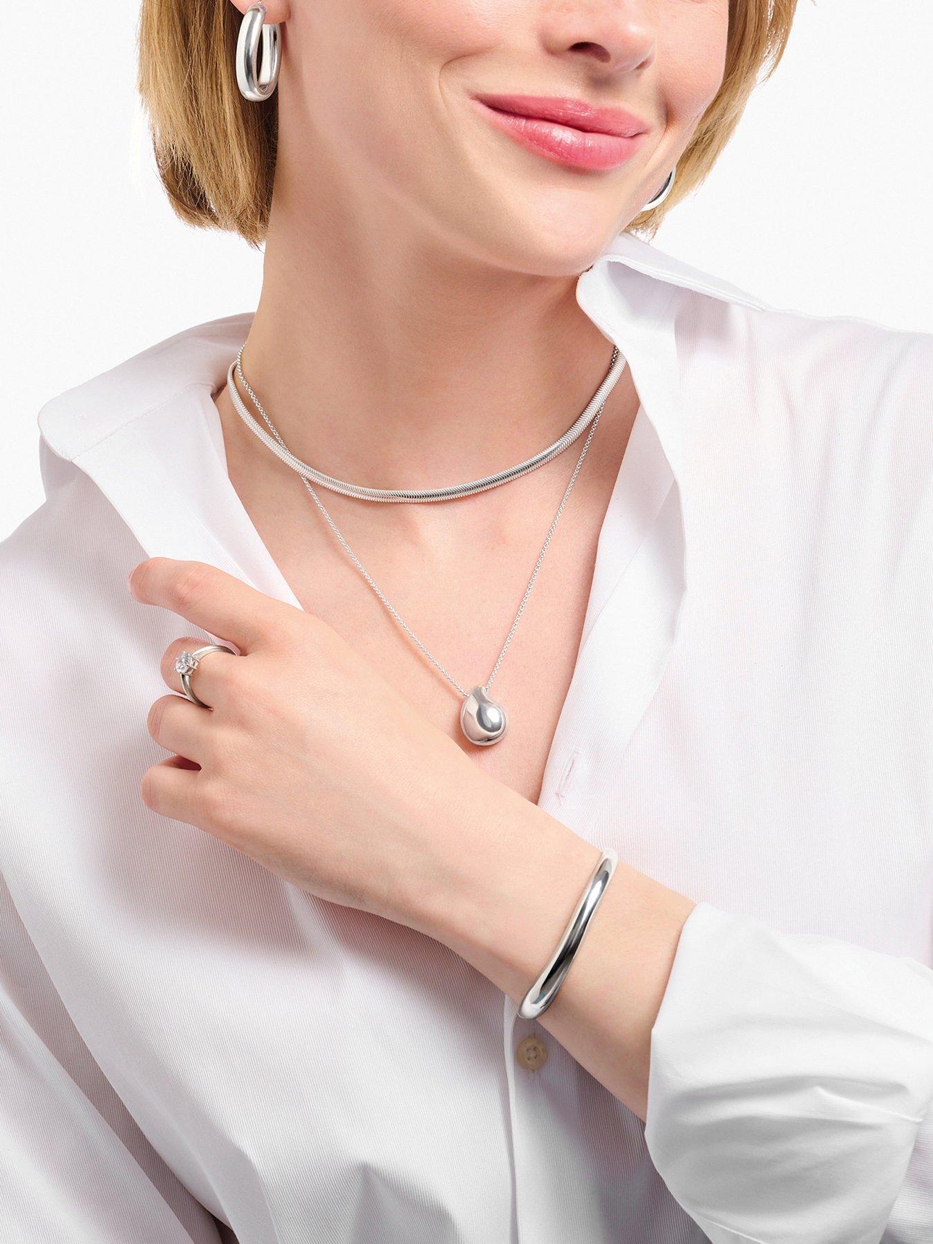 Image 2 of 3 of Thomas Sabo Silver necklace with pendant in drop-shape