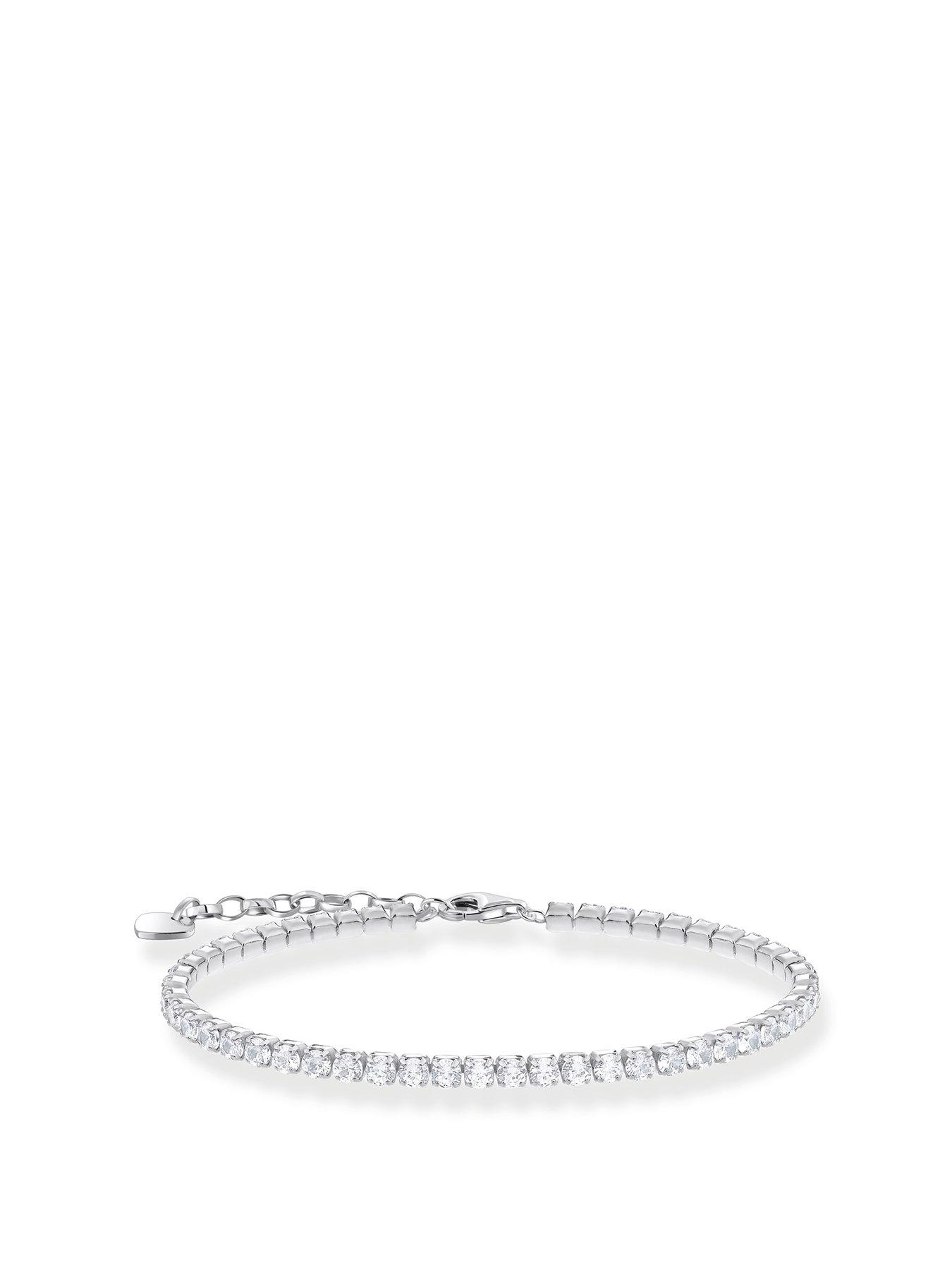 undefined Silver tennis bracelet with white zirconia