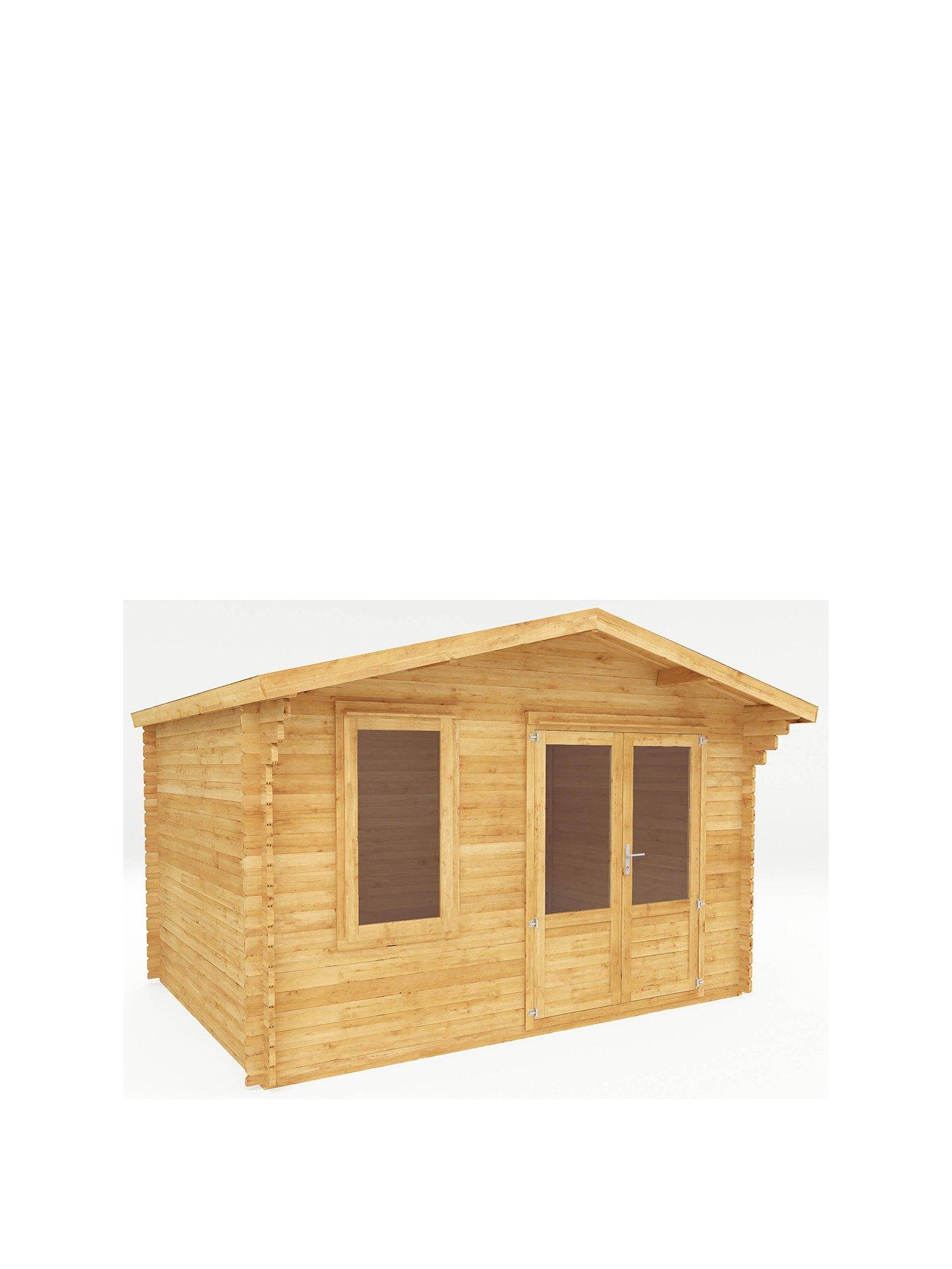 Image 2 of 7 of MERCIA 4m x 3m Retreat Log Cabin (28mm) - PEFC Certified