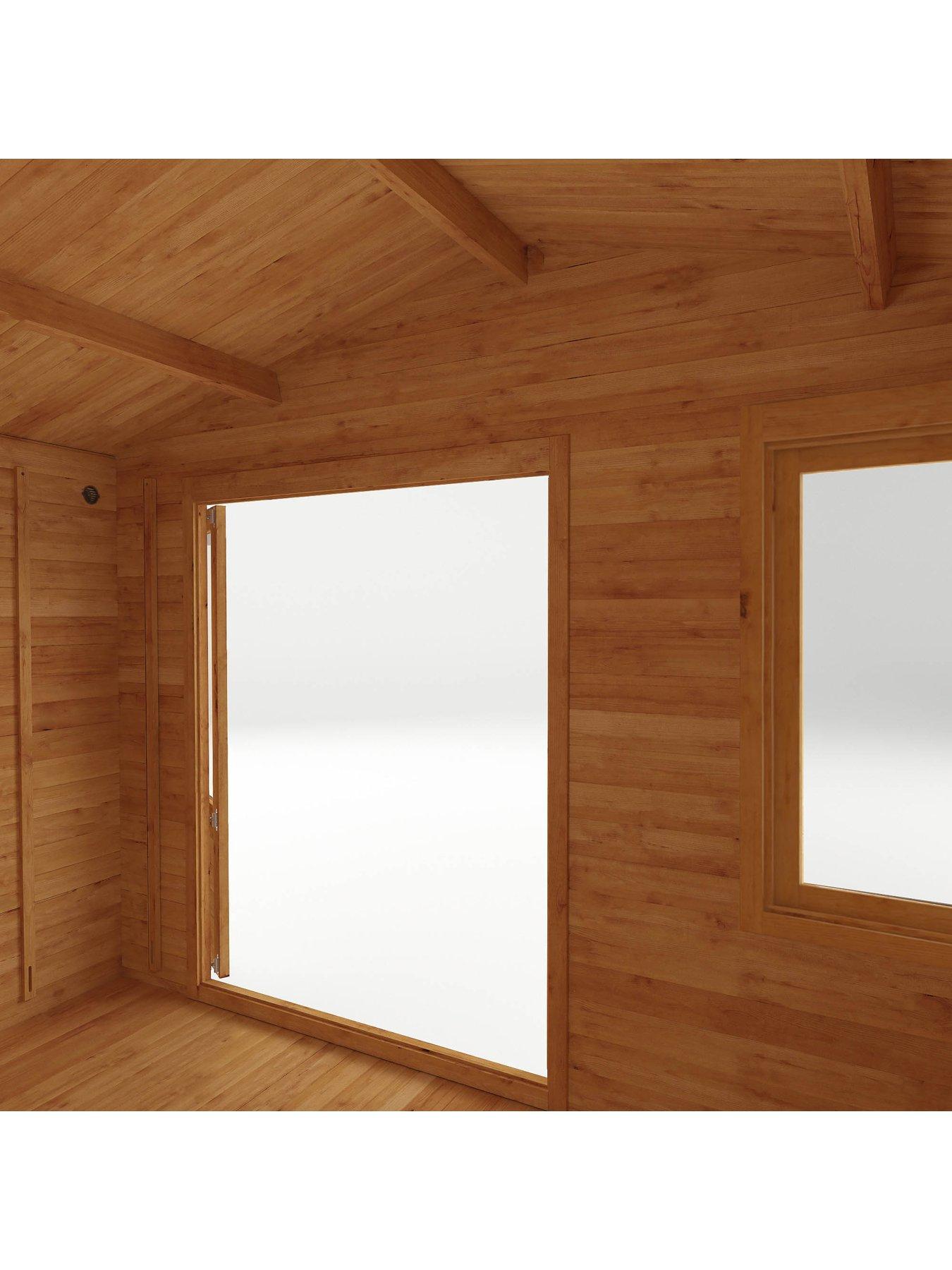 Image 5 of 7 of MERCIA 4m x 3m Retreat Log Cabin (28mm) - PEFC Certified