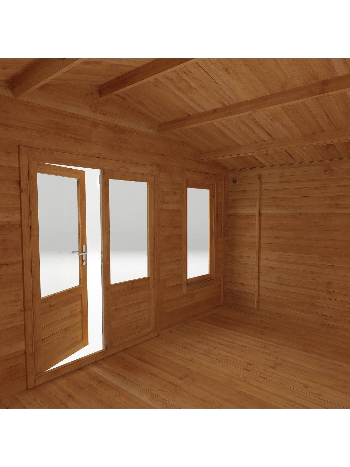 Image 4 of 7 of MERCIA 5m x 3m Retreat Log Cabin (28mm)