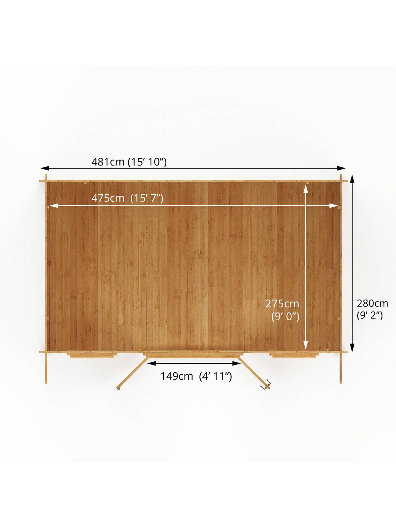 Image 6 of 7 of MERCIA 5m x 3m Retreat Log Cabin (28mm)