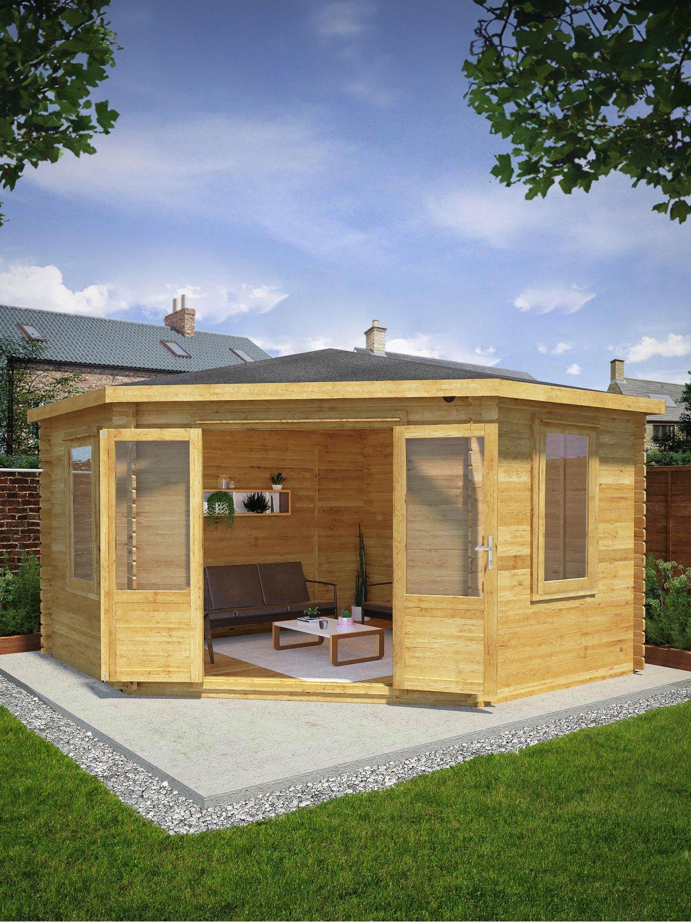 MERCIA 4m x 4m Corner Cabin (28mm) - PEFC Certified