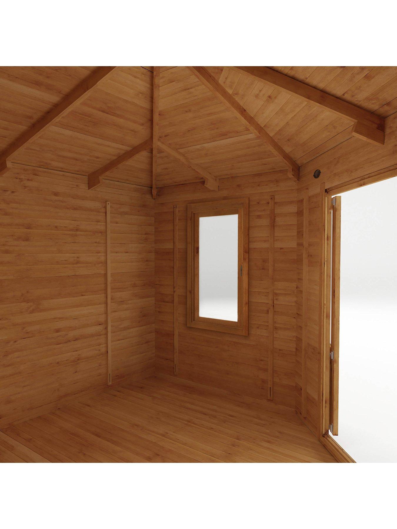 Image 4 of 7 of MERCIA 4m x 4m Corner Cabin (28mm) - PEFC Certified