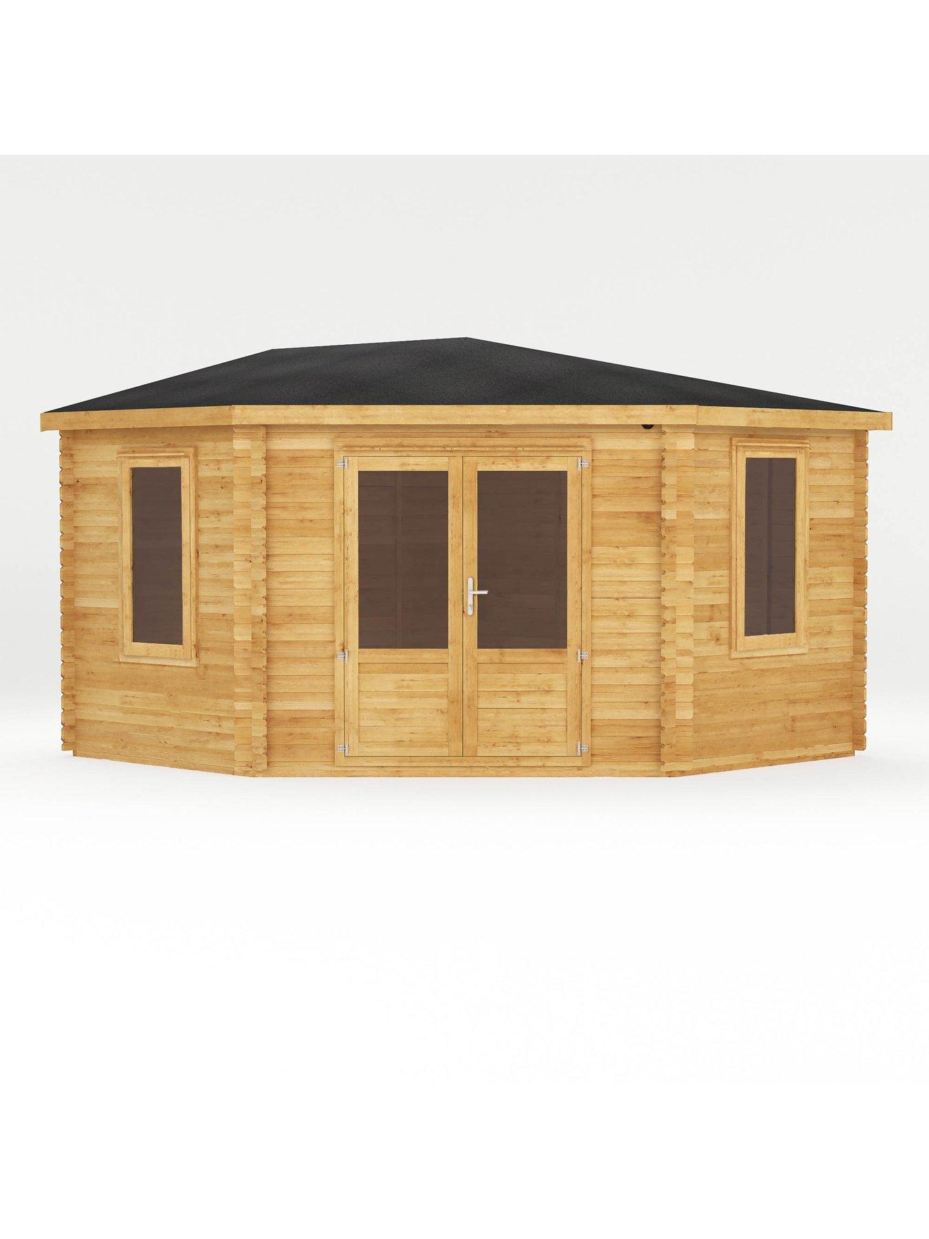 Image 5 of 7 of MERCIA 4m x 4m Corner Cabin (28mm) - PEFC Certified