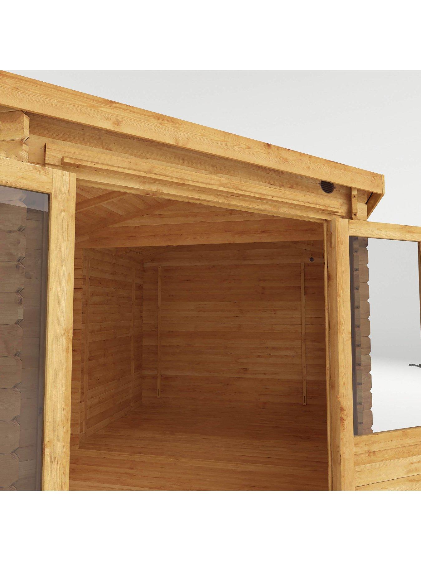 Image 4 of 7 of MERCIA 5m x 3m Corner Lodge Grande Log Cabin (28mm) - PEFC Certfied