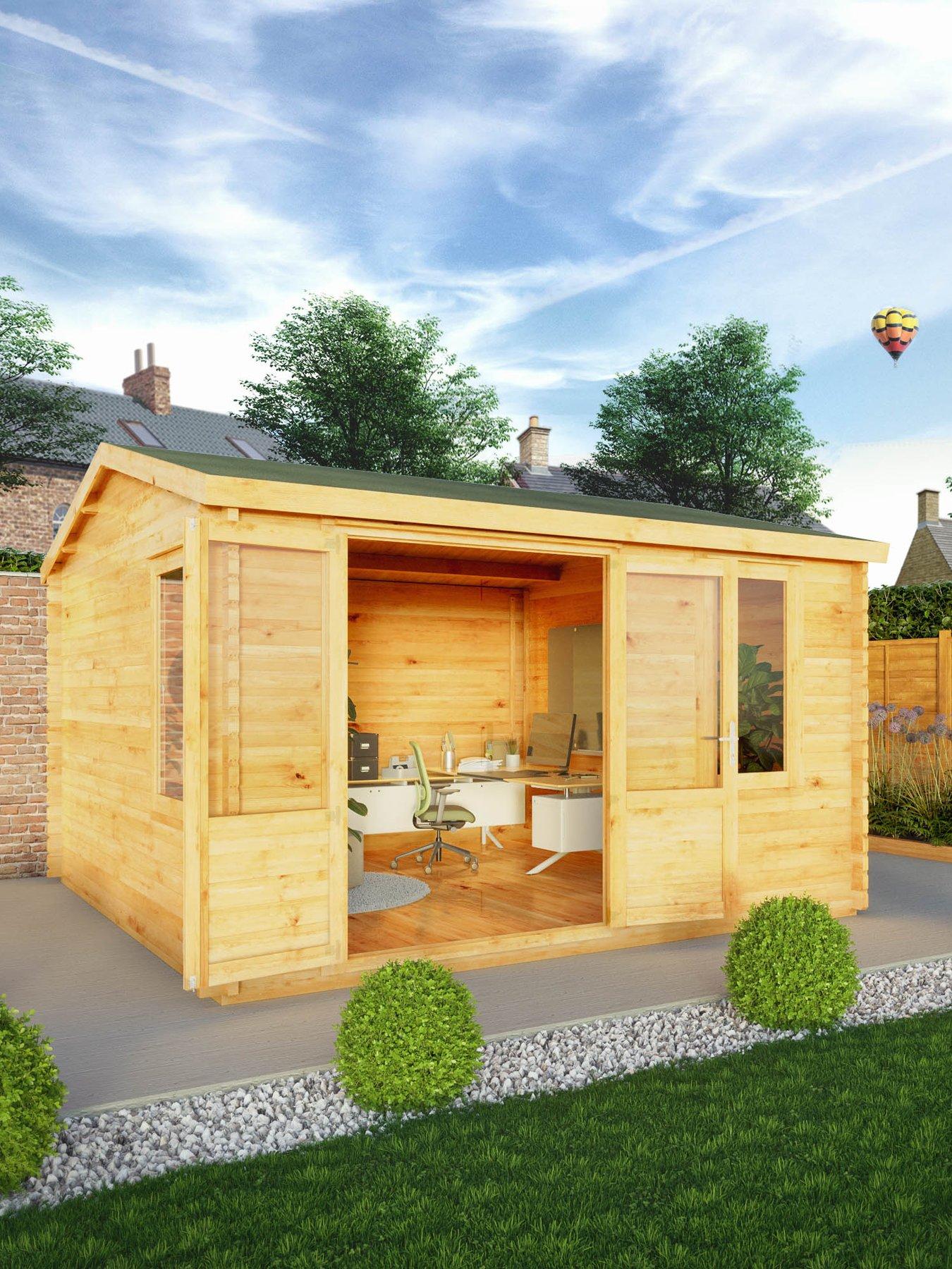 undefined 4m x 4m Home Office Elite Log Cabin (28mm)