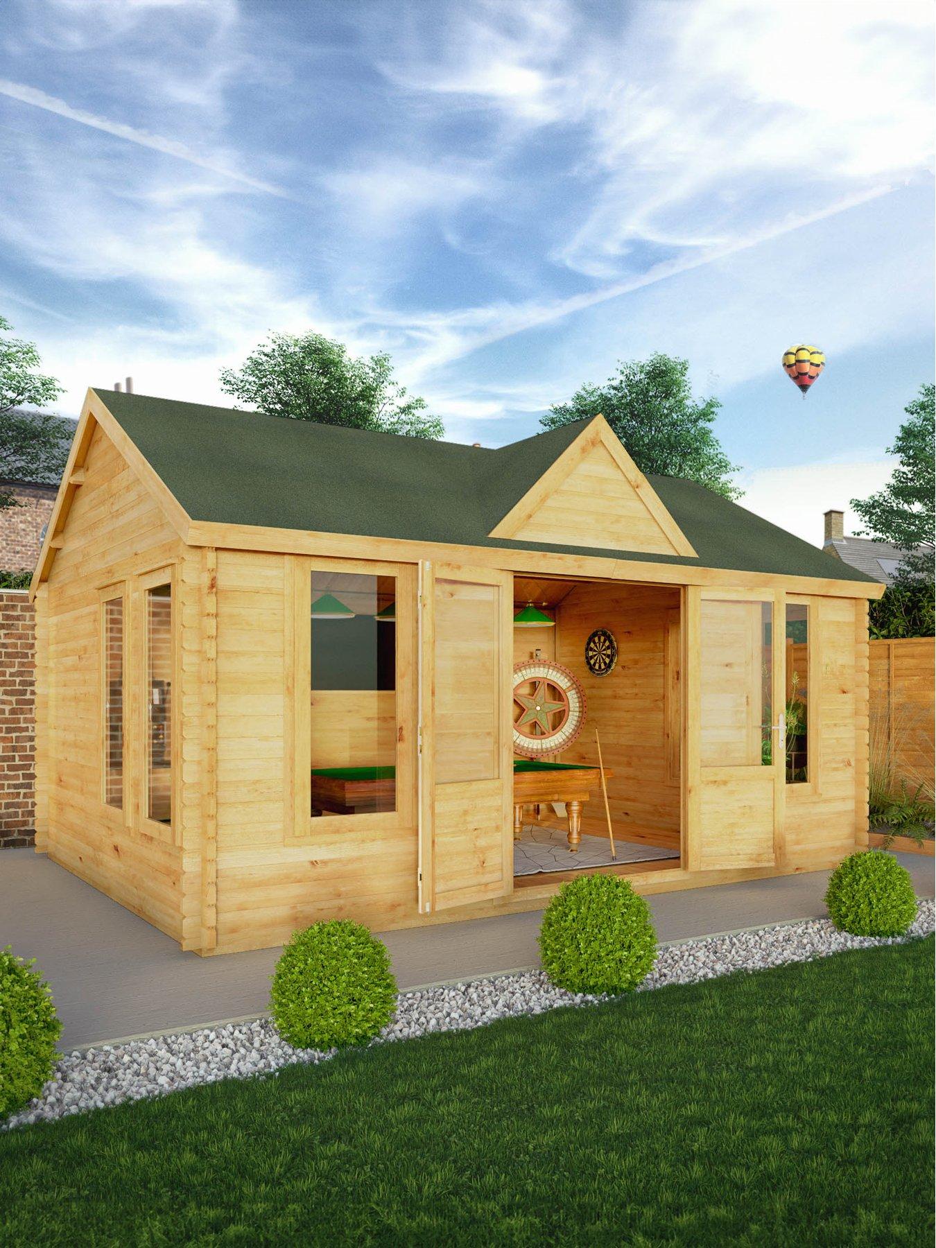 MERCIA 5.3m x 4m Clock Tower Log Cabin