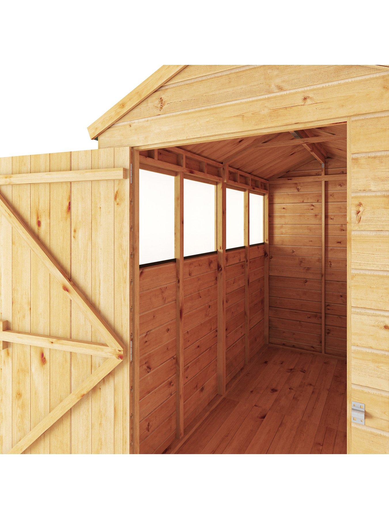 Image 4 of 7 of MERCIA 8 x 4 Woodsman Shiplap Apex Shed - PEFC Certified