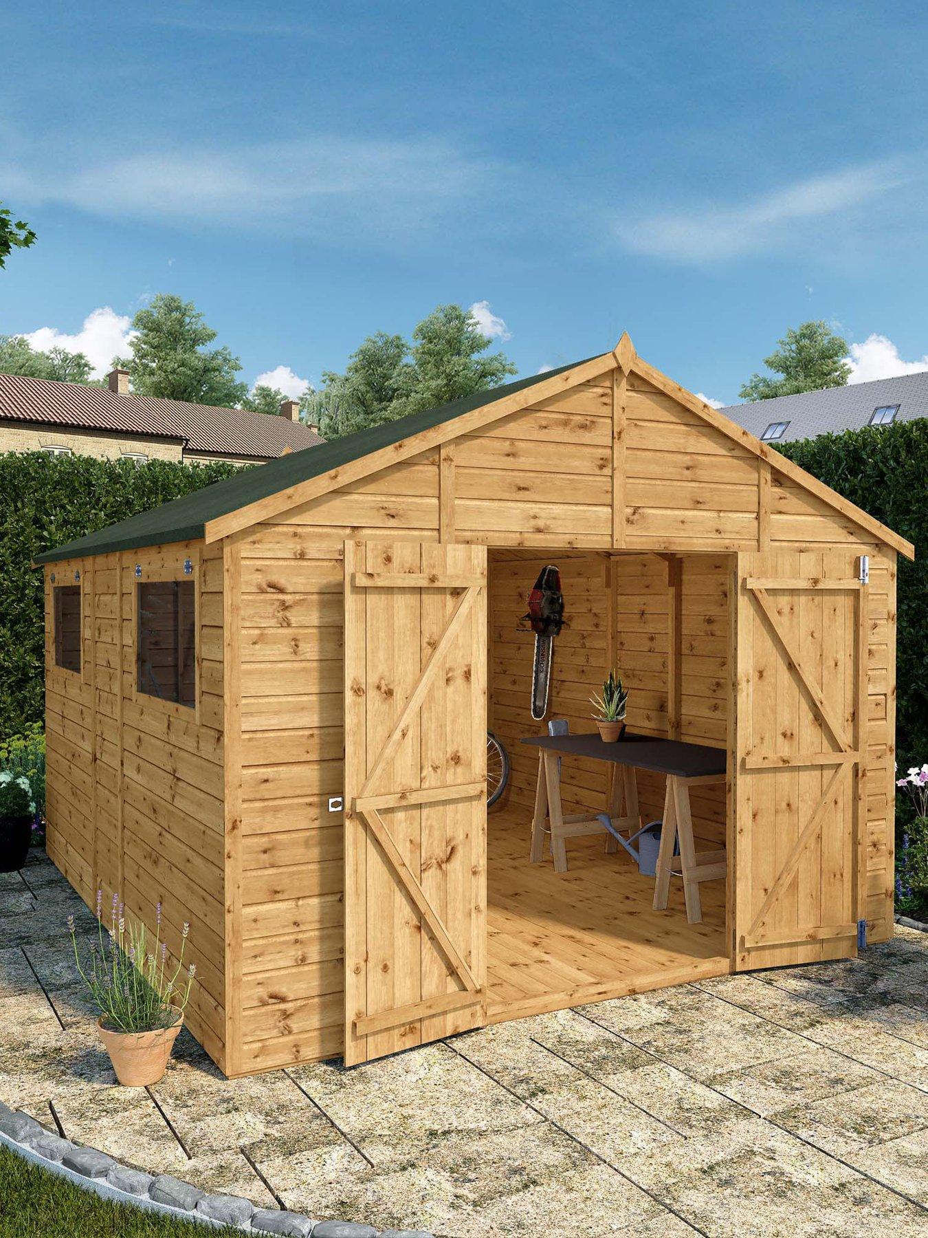 Product photograph of Mercia 12 X 10ft Premium Shiplap Apex Workshop from very.co.uk