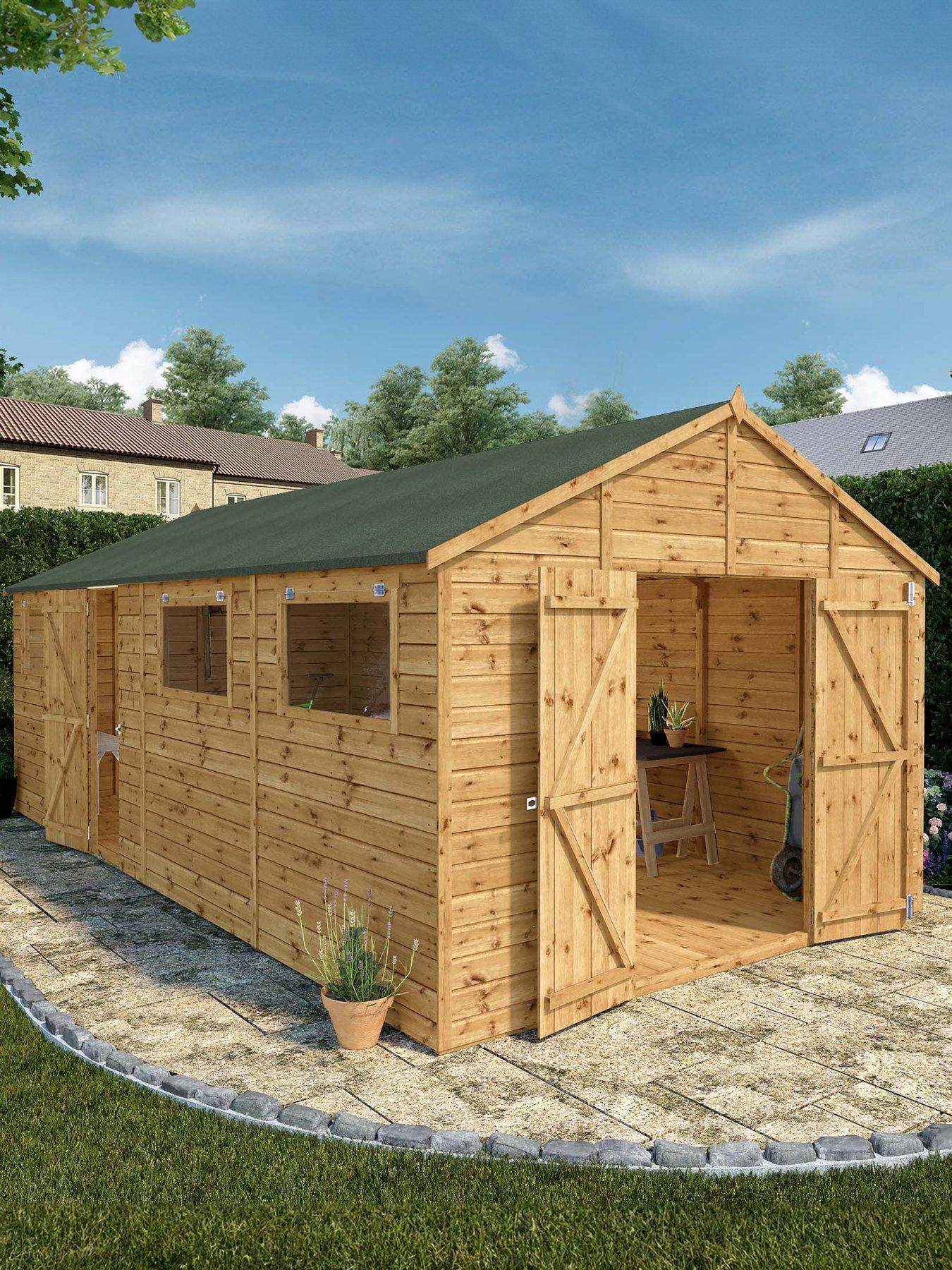 Product photograph of Mercia 20 X 10ft Premium Shiplap Apex Workshop from very.co.uk