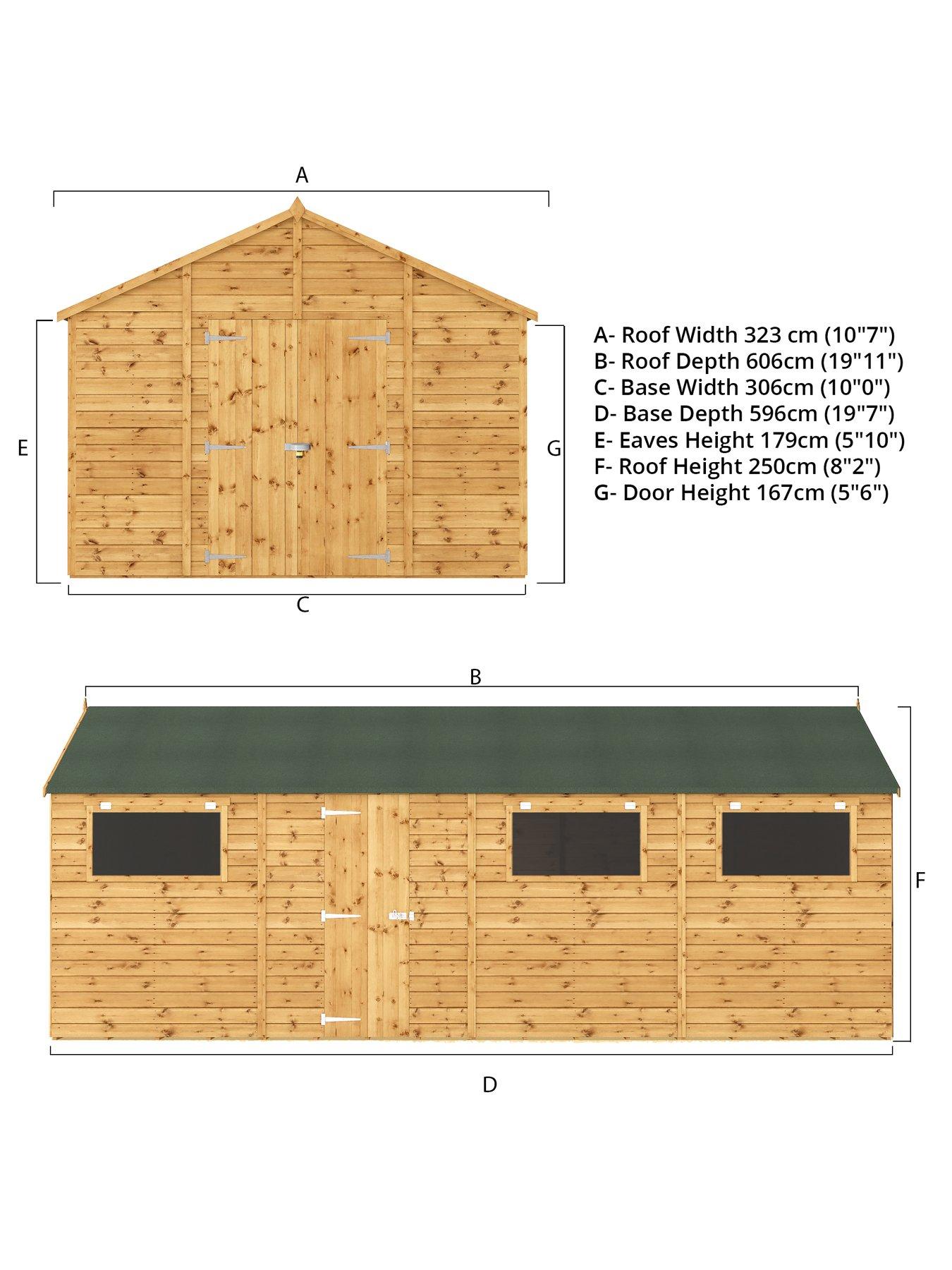 Image 6 of 7 of MERCIA 20 x 10ft Premium Shiplap Apex Workshop - PEFC&nbsp;Certified