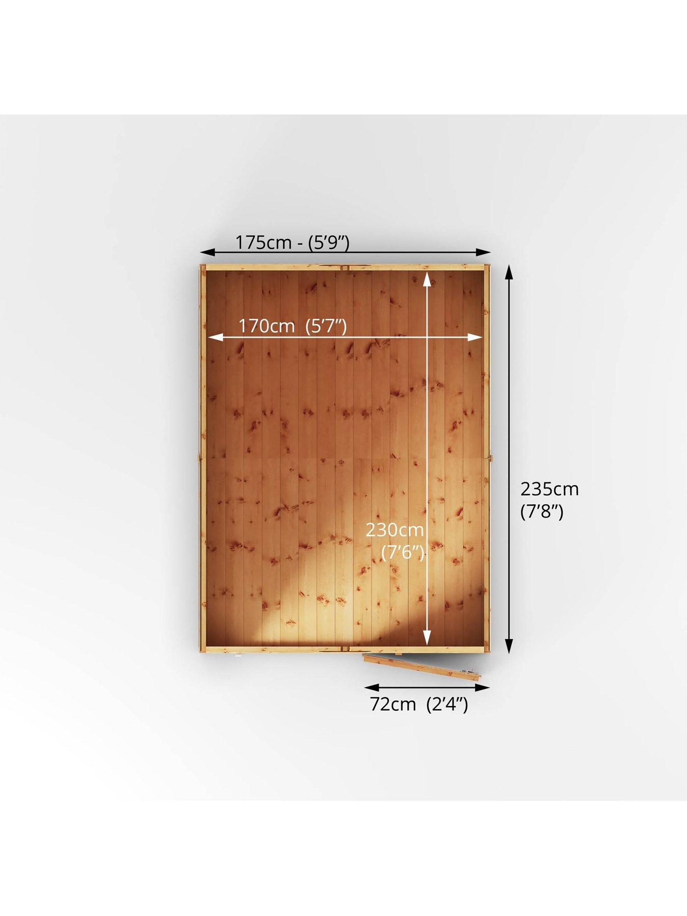 Image 6 of 7 of MERCIA 8 x 6ft Shiplap Apex Windowless Shed