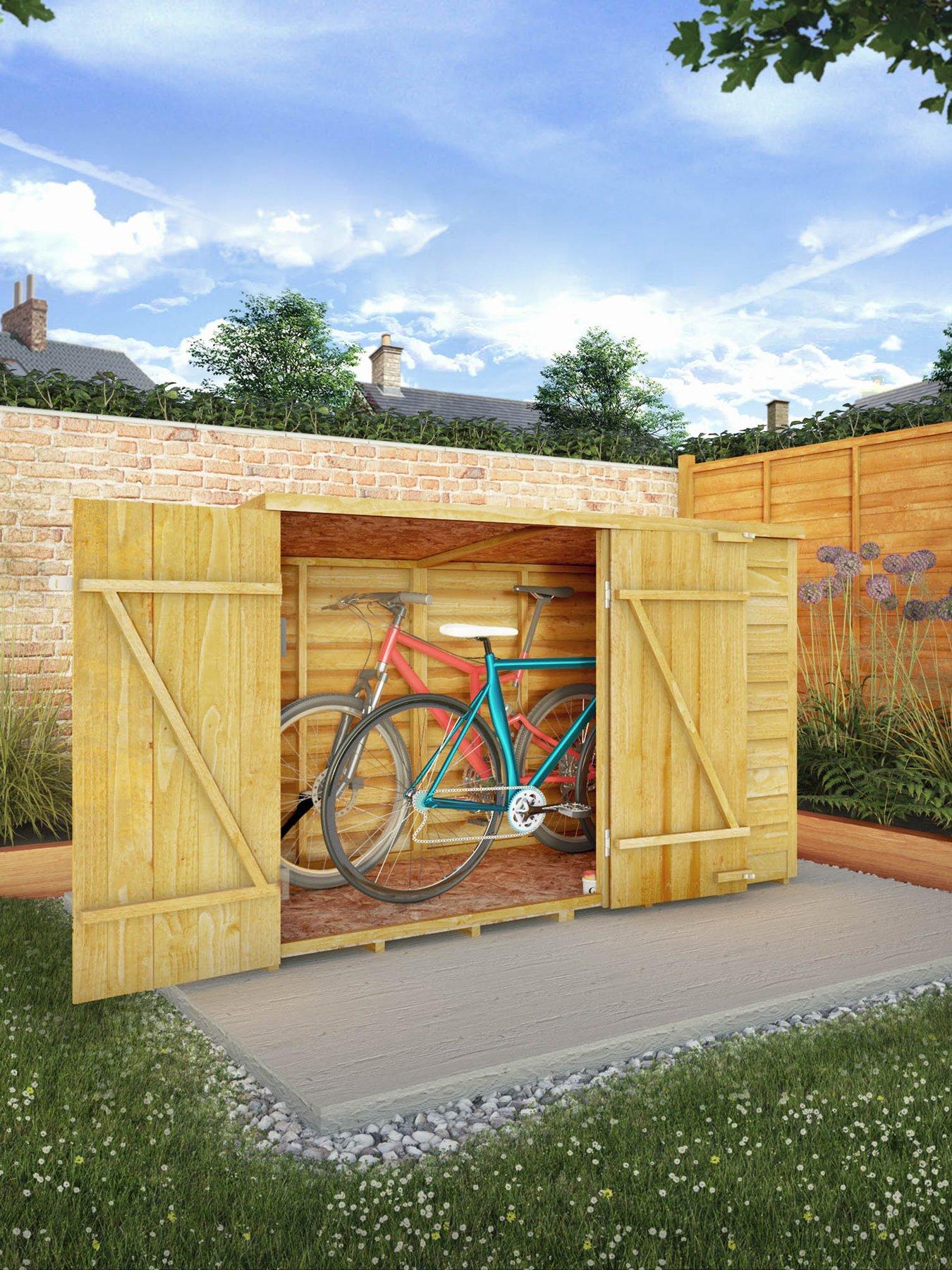 Product photograph of Mercia 3 X 6ft Overlap Pent Bike Store from very.co.uk