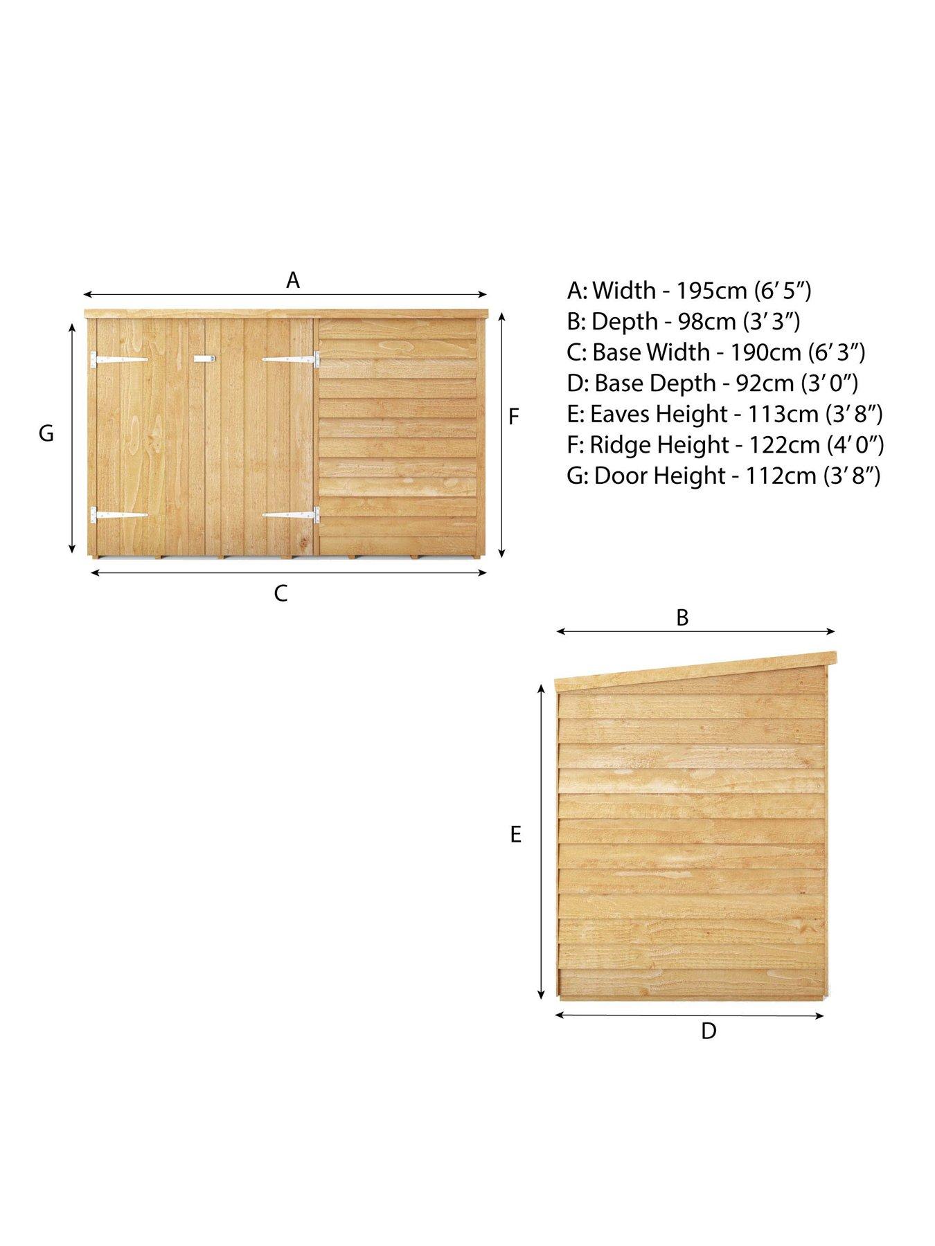 Image 7 of 7 of MERCIA 3 x 6ft Overlap Pent Bike Store - FSC&reg; Certified