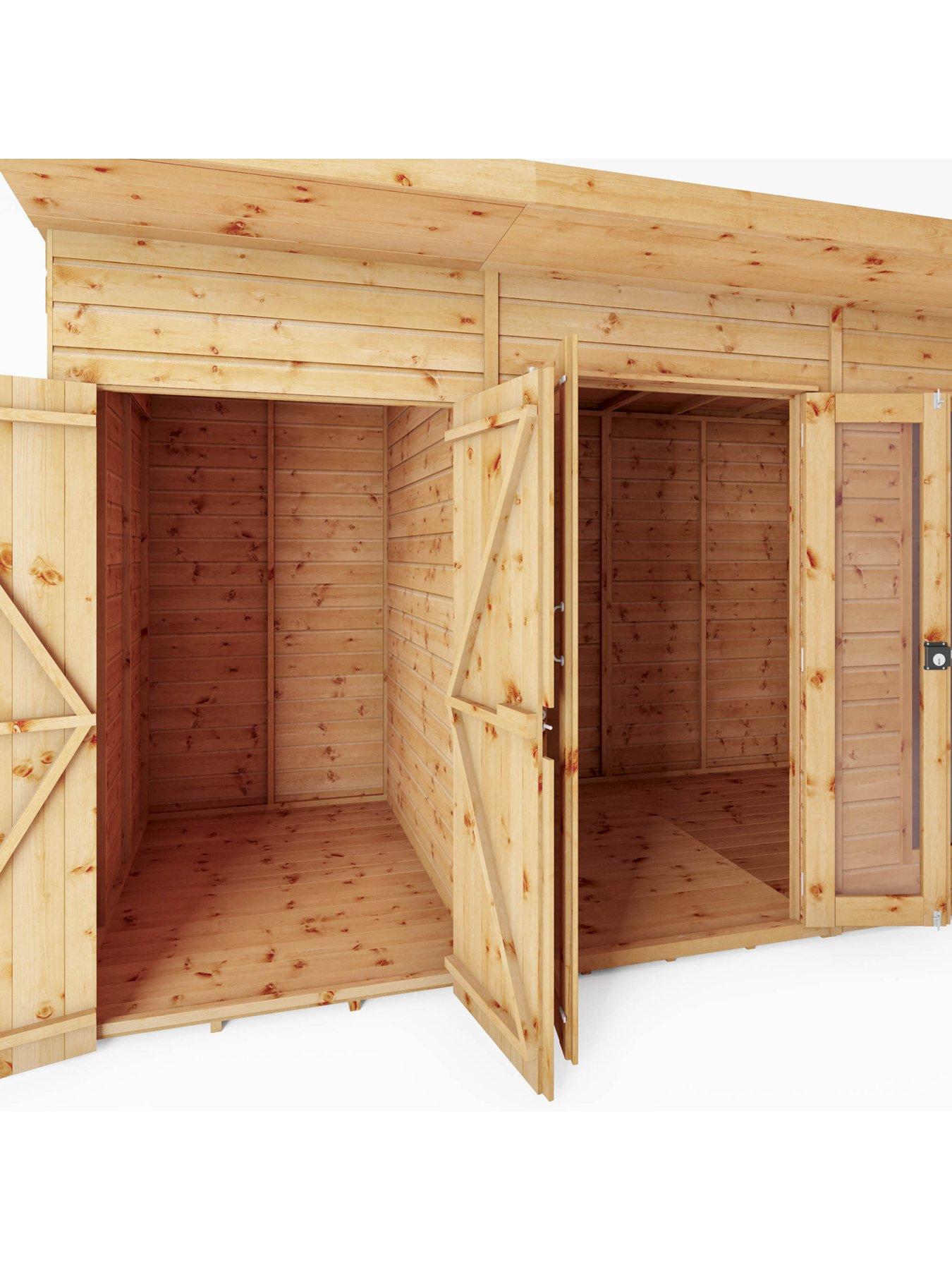 Image 3 of 7 of MERCIA 12 x 6ft Maine Pent Summerhouse With Side Shed - PEFC Certified