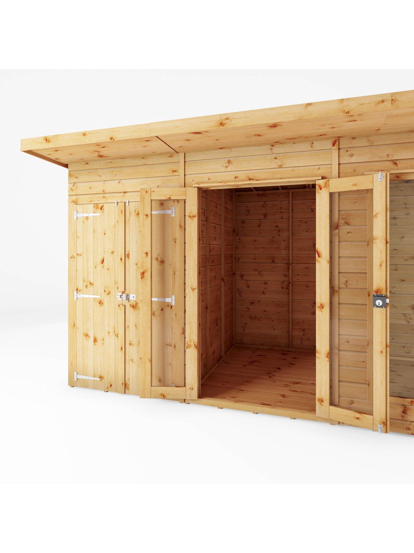 Image 3 of 7 of MERCIA 14 x 6ft Maine Pent Summerhouse With Side Shed - PEFC Certified