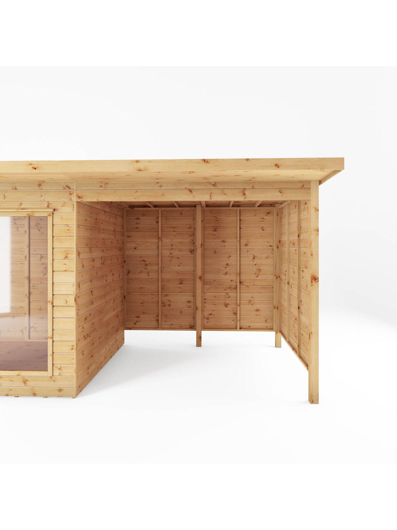 Image 4 of 7 of MERCIA 18 x 6ft Maine Pent Summerhouse With Patio Area - PEFC Certified