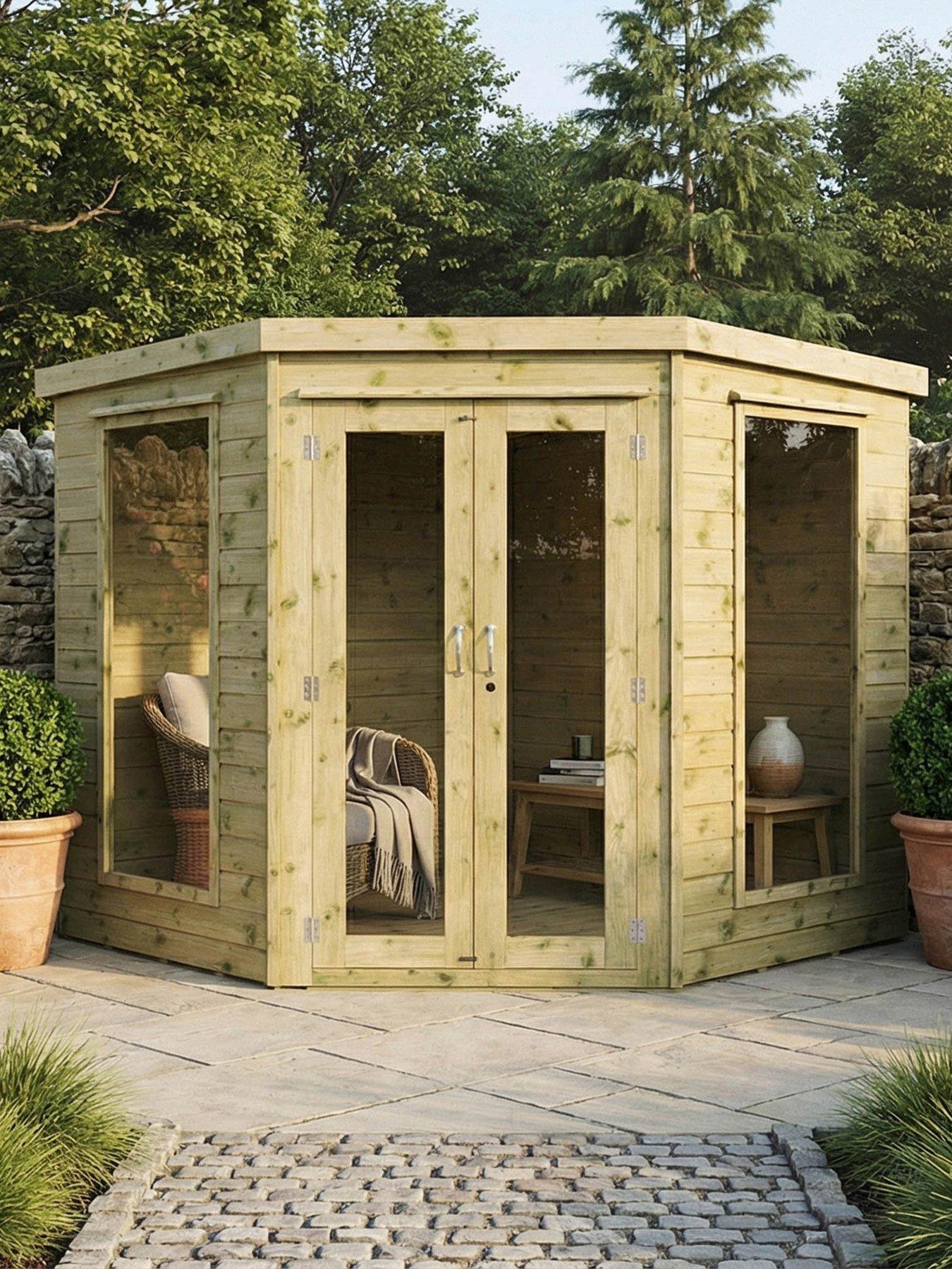 MERCIA 7 x 7ft Premium Corner Summerhouse - PEFC Certified