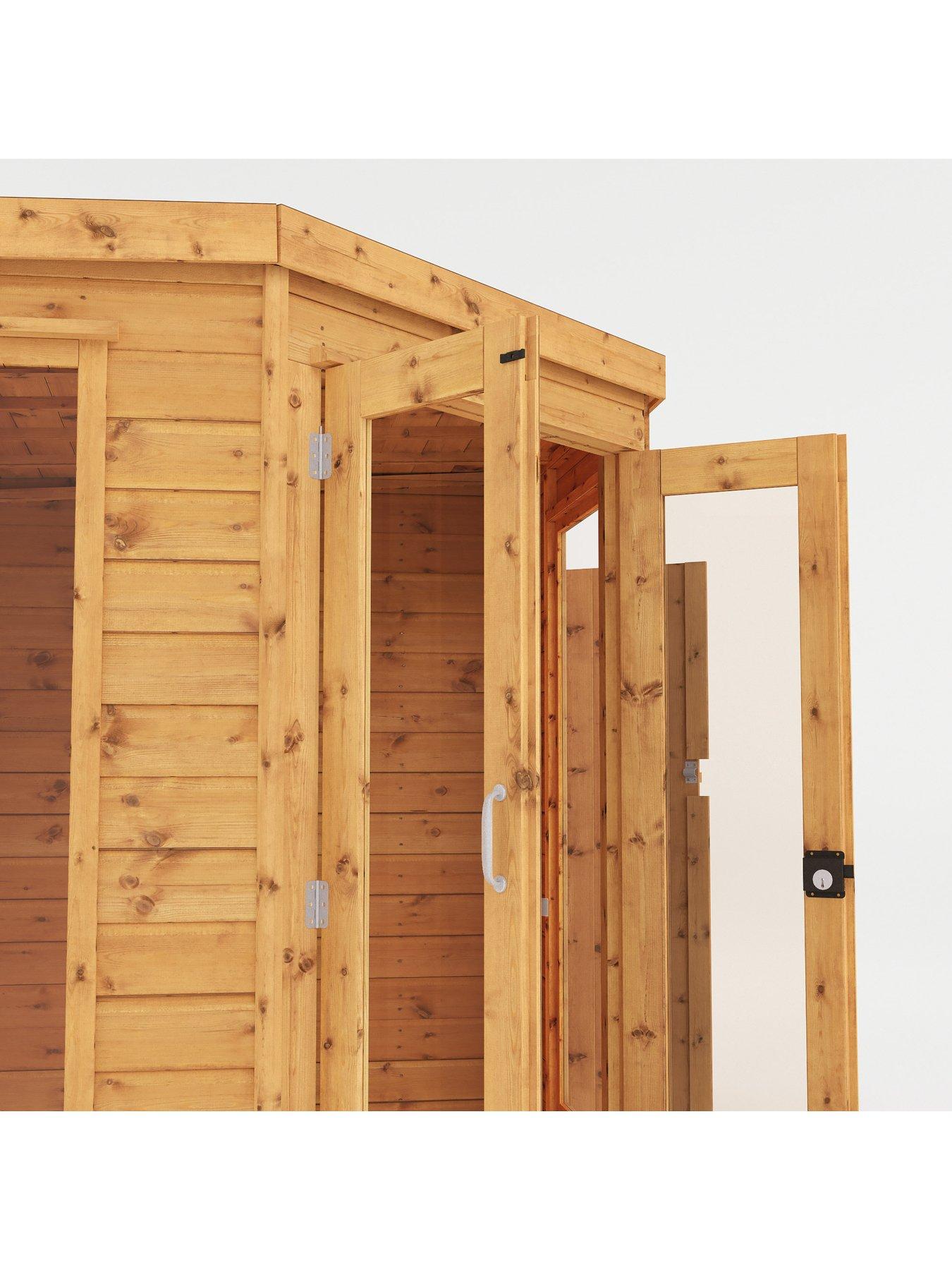 Image 3 of 7 of MERCIA 11 x 7ft Premium Corner Summerhouse With Side Shed - PEFC Certified