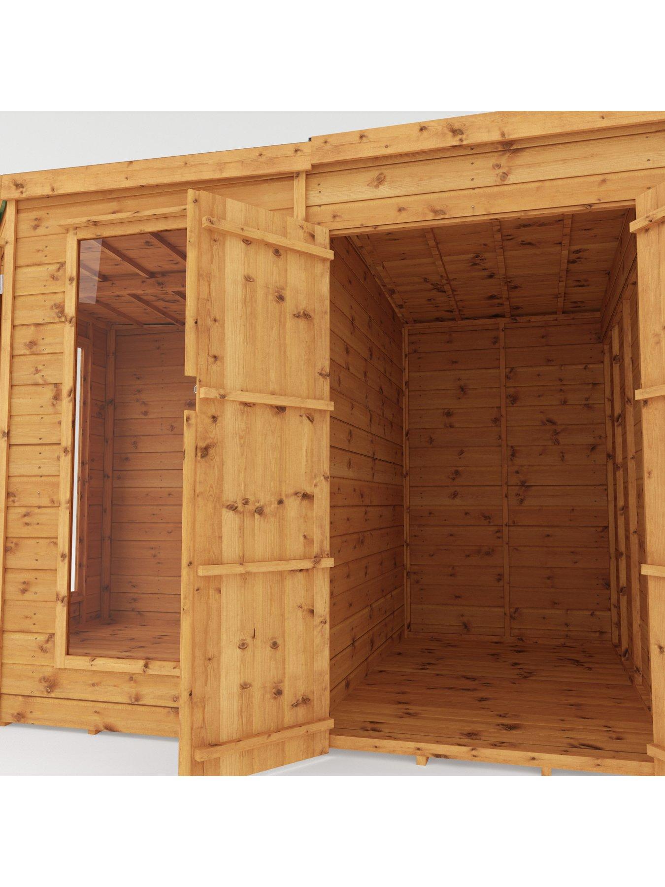 Image 4 of 7 of MERCIA 11 x 7ft Premium Corner Summerhouse With Side Shed - PEFC Certified