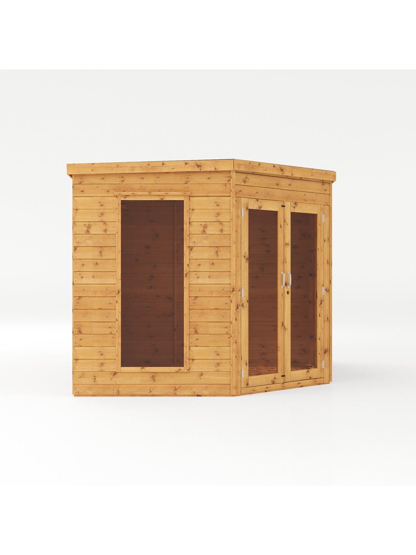 Image 5 of 7 of MERCIA 8 x 12ft Premium Corner Summerhouse With Side Shed - PEFC Certified