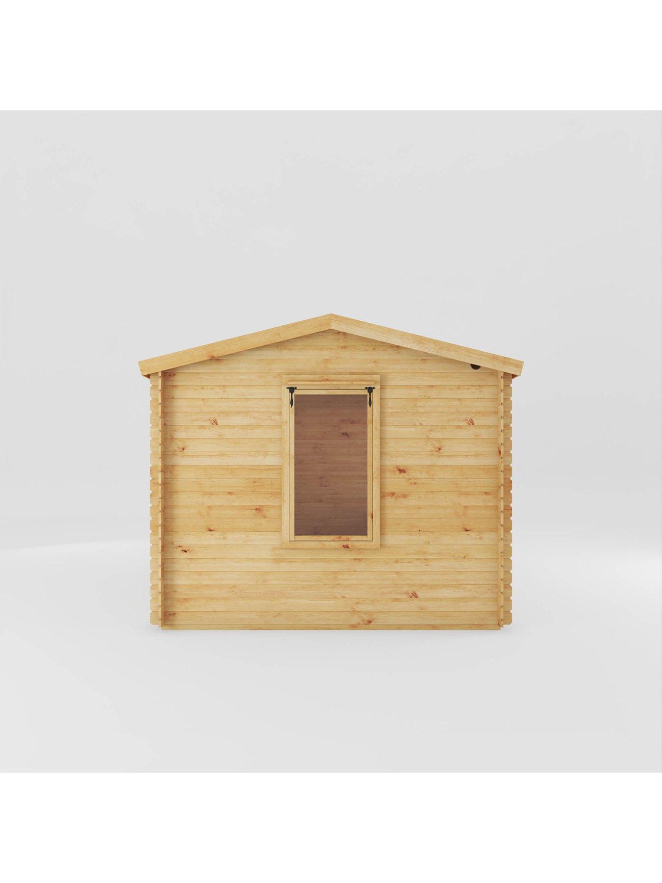Image 5 of 7 of MERCIA 5.1m x 3m Reverse Apex Log Cabin With Side Shed (19mm) - PEFC Certified