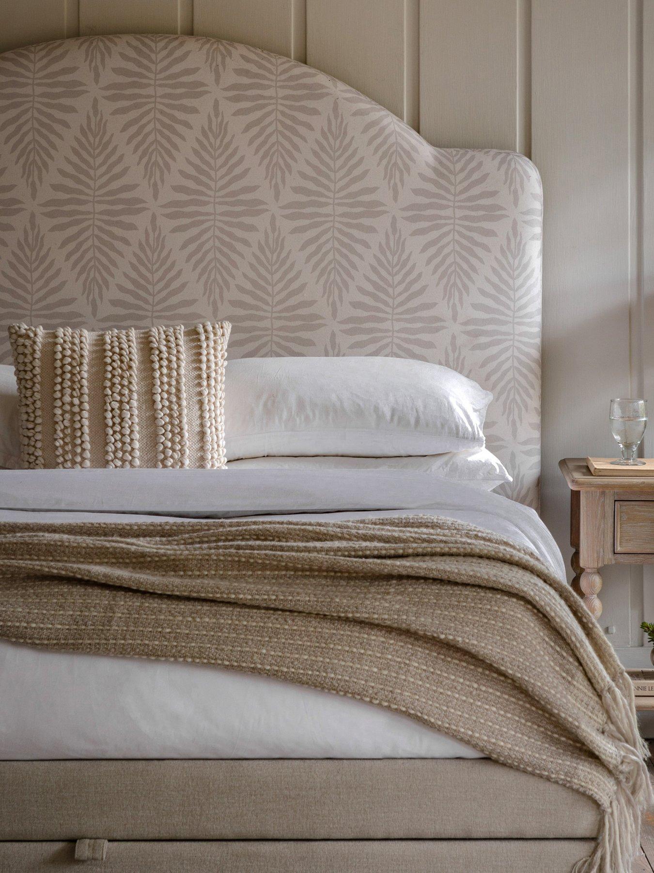 undefined Raya Upholstered Bed with Headboard and End Storage Drawer