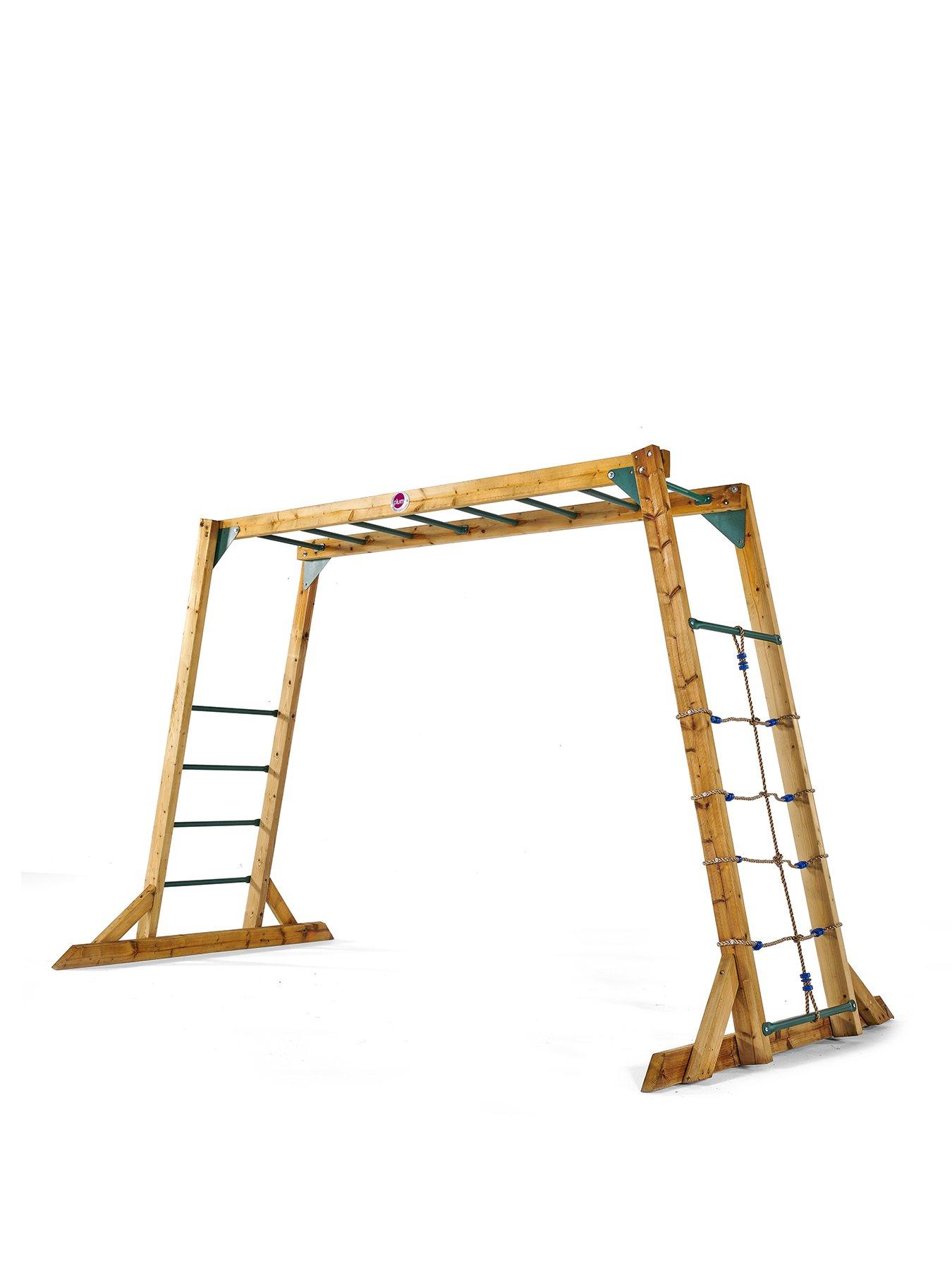Image 1 of 6 of Plum Wooden Monkey Bars - Free Standing