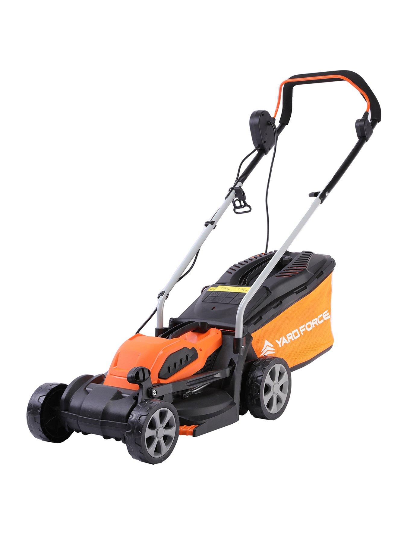 undefined 1200W 32cm Electric Lawnmower with 30L Grass Bag and Rear Roller - EM U32