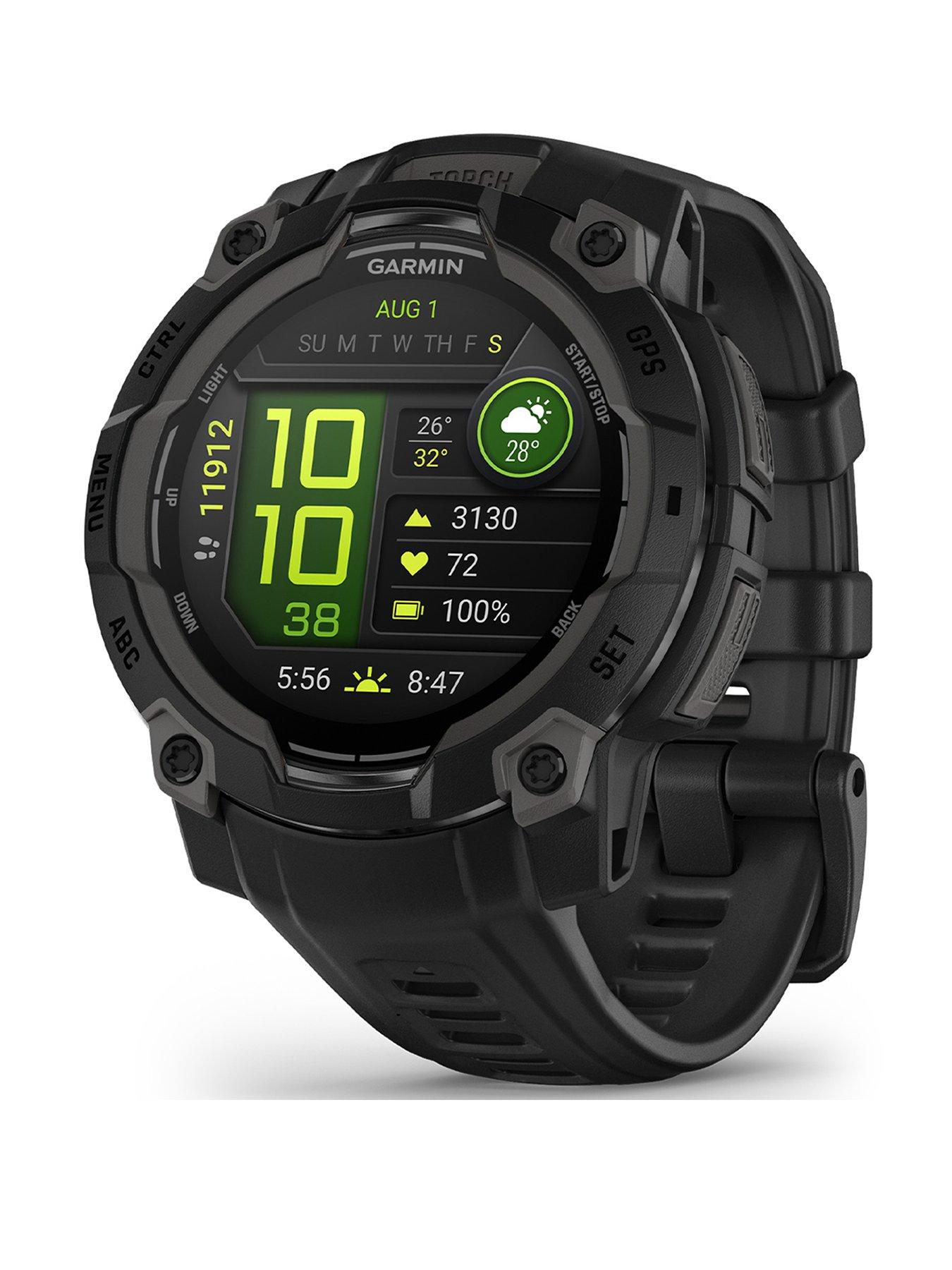 Garmin Instinct 3 AMOLED 45mm Smartwatch - Black