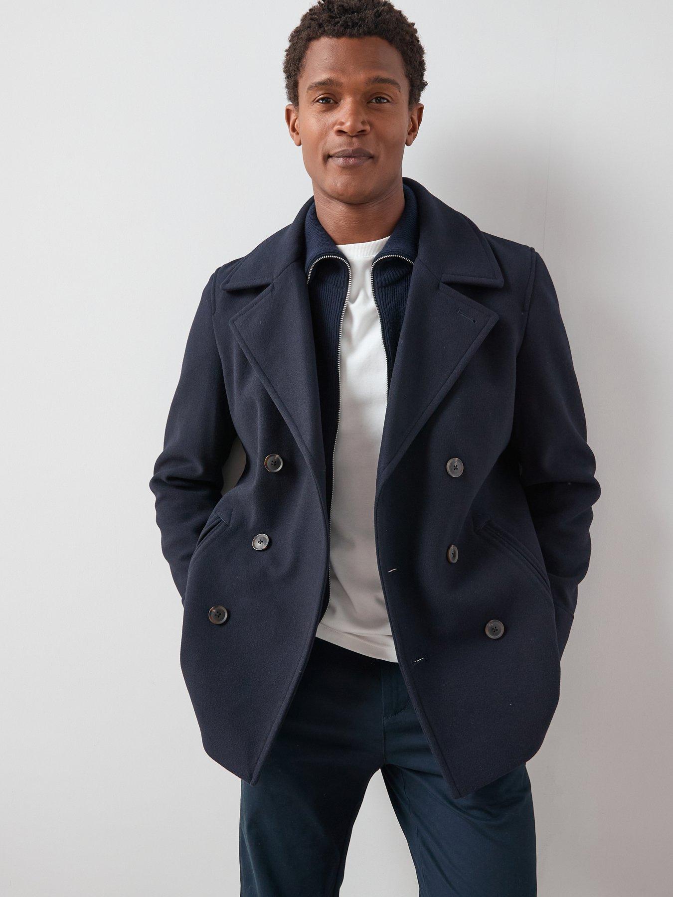 The Very Collection Double Breasted Peacoat - Navy | Very