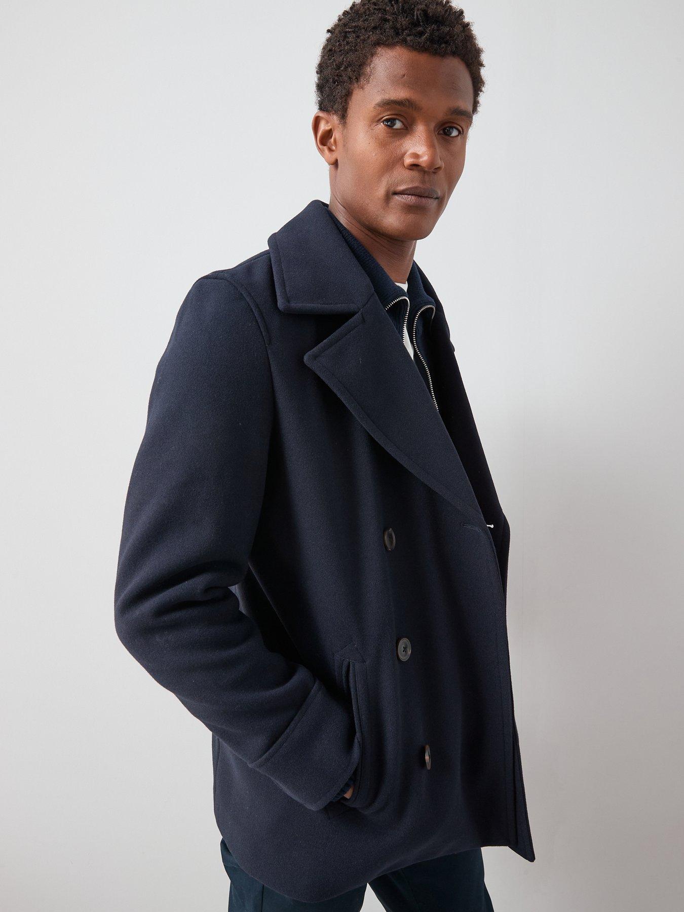 The Very Collection Double Breasted Peacoat - Navy | Very
