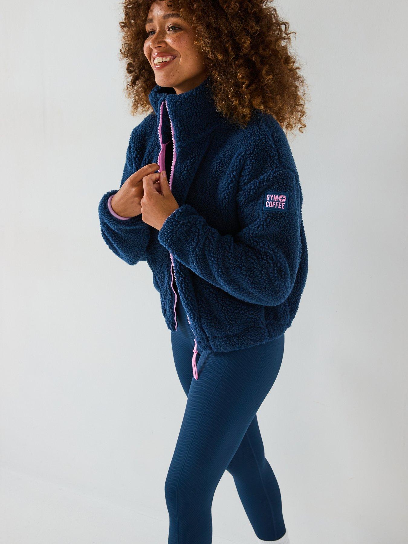 Gym + Coffee Industry Fleece High Collar Jacket Neon Pink main image 1