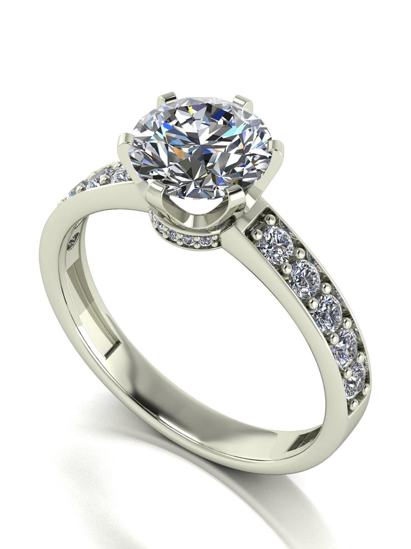 undefined Lady Lynsey Platinum 2ct total Eq Moissanite Solitaire Ring