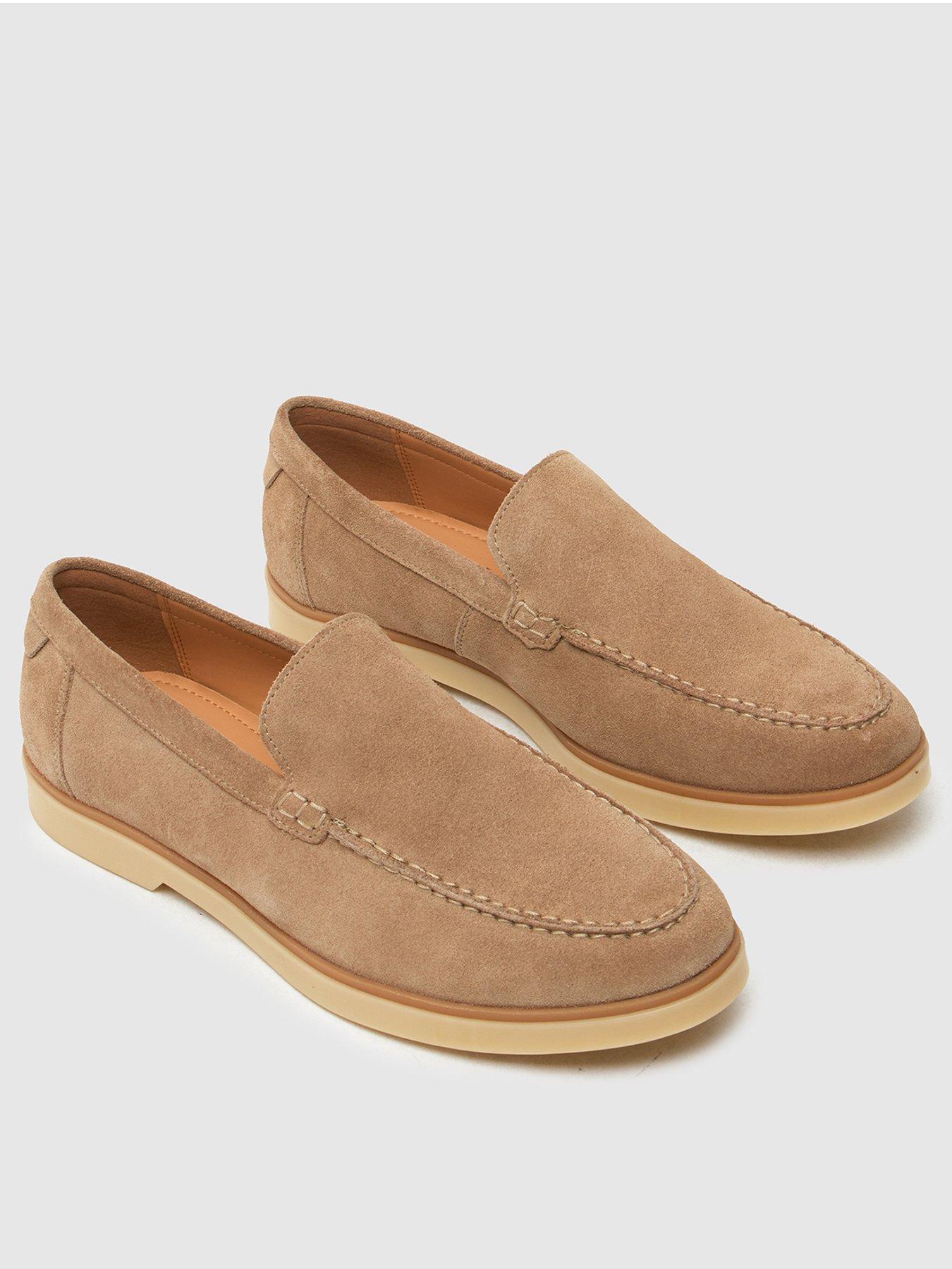 Image 3 of 4 of Schuh Riggs Suede Loafers - Light Brown