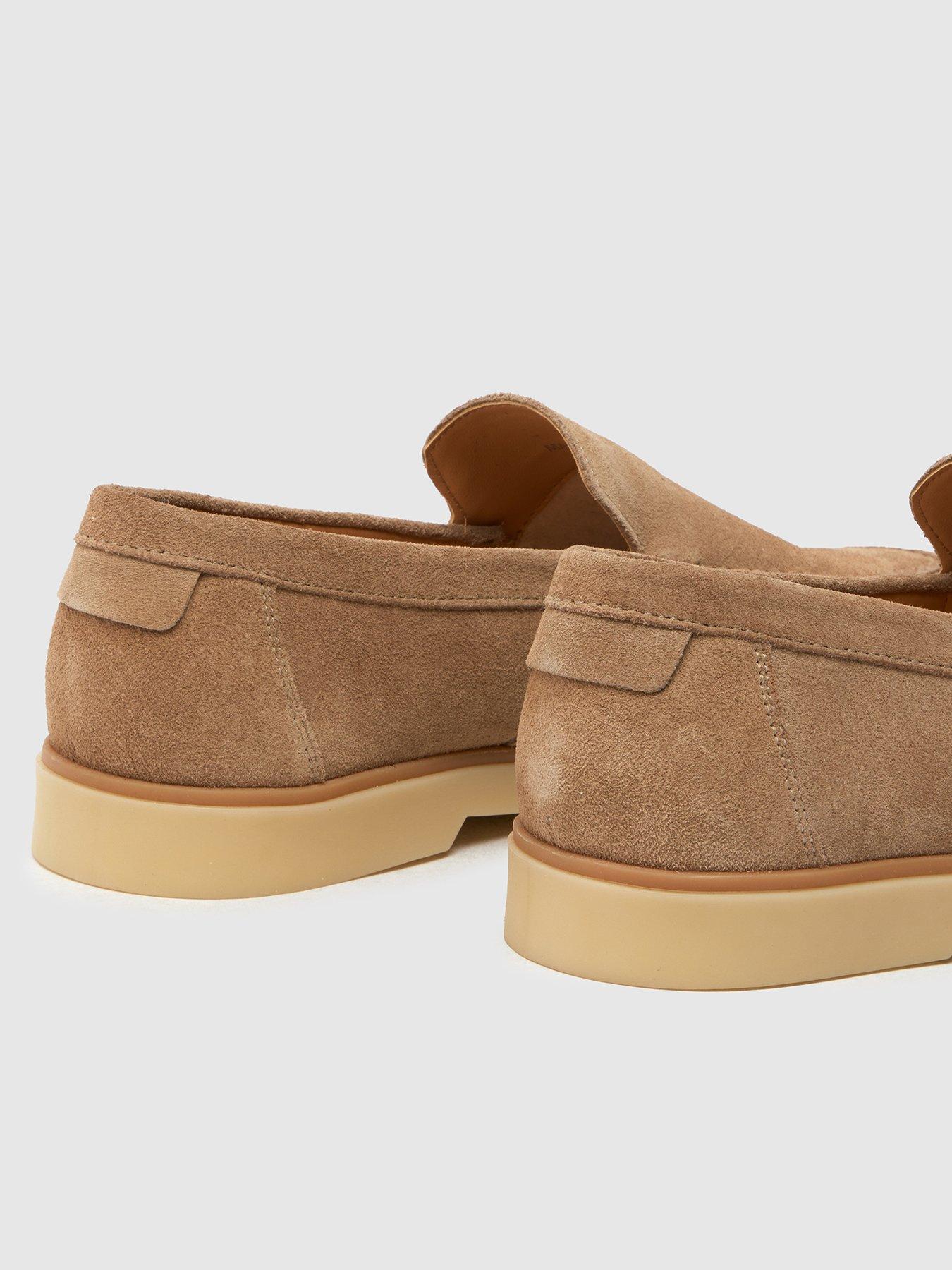 Image 4 of 4 of Schuh Riggs Suede Loafers - Light Brown