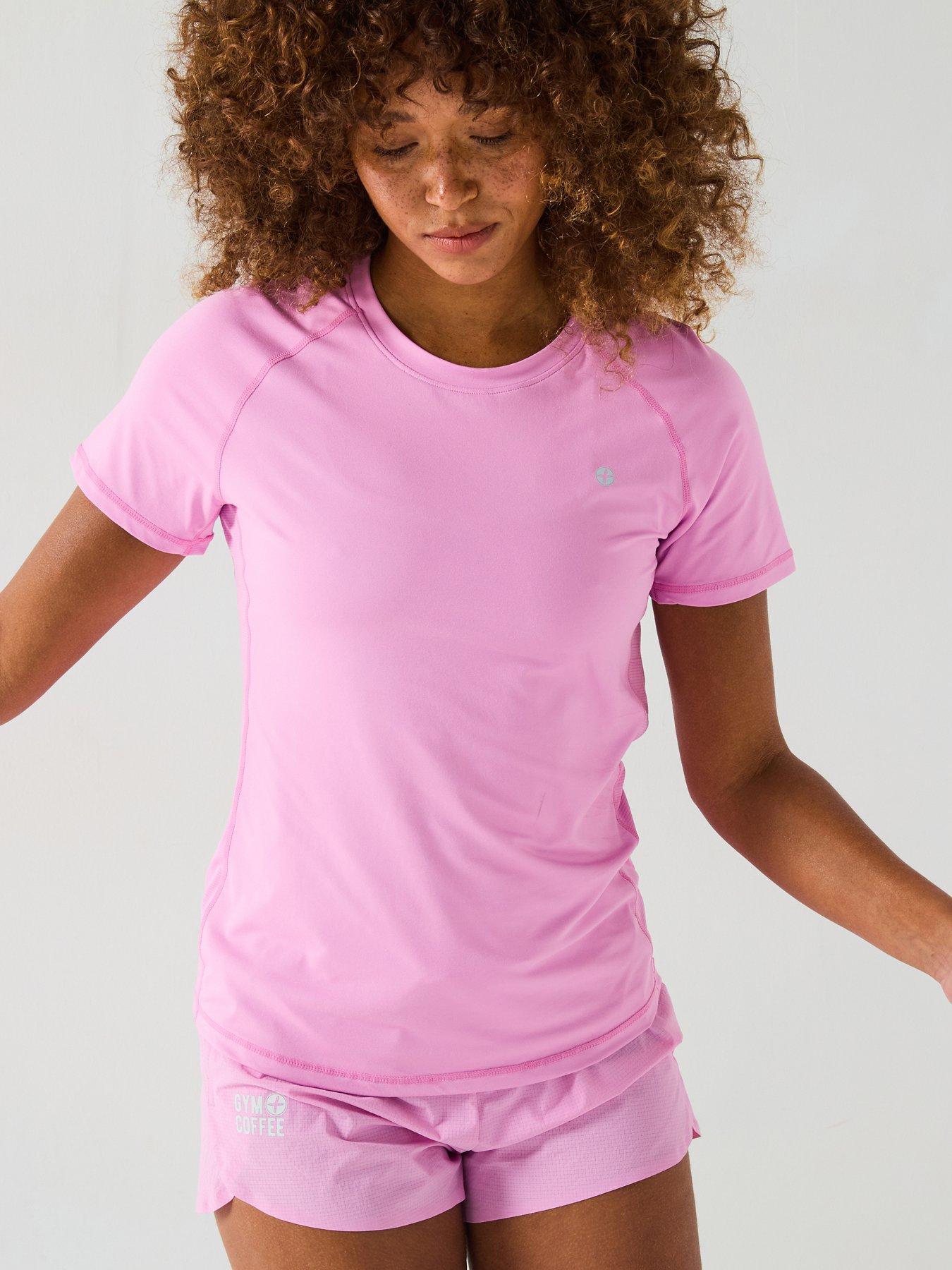 Image of Gym + Coffee Womens Training Relentless Tee - Pink, PINK, Size M