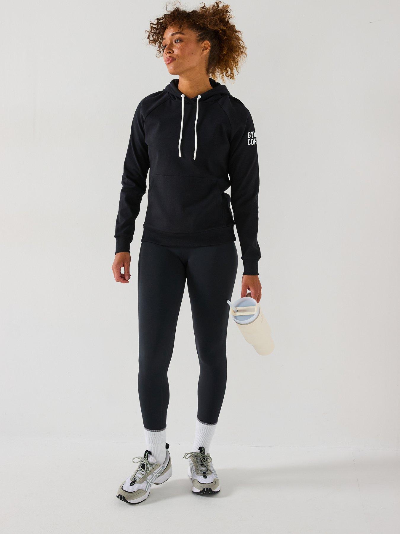 Image 3 of 6 of Gym + Coffee Womens Training Chill Hoodie - Black