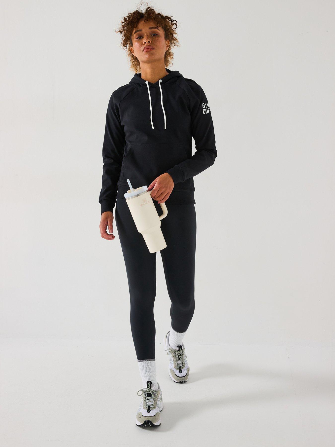 Image 5 of 6 of Gym + Coffee Womens Training Chill Hoodie - Black
