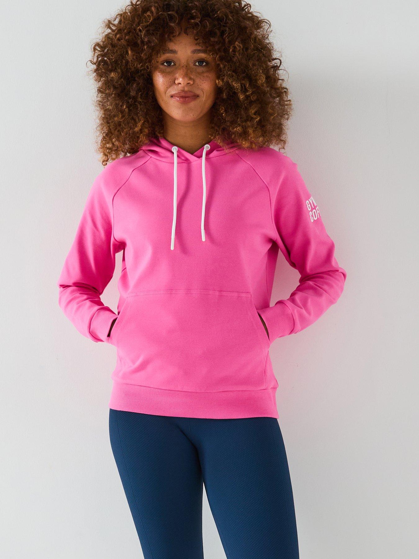Image of Gym + Coffee Womens Training Chill Hoodie - Pink, PINK, Size M