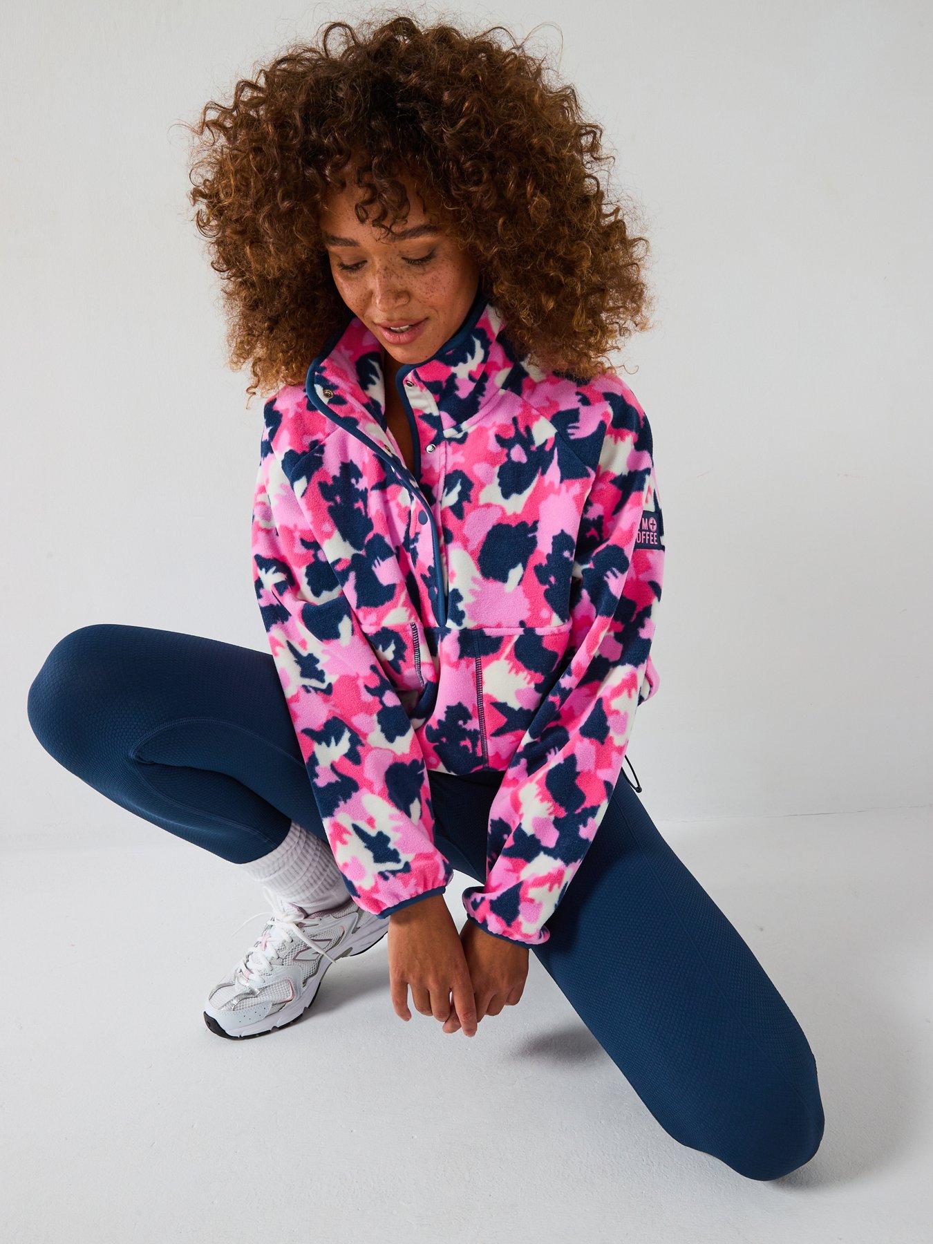 undefined Womens Training Snap Polar Fleece - Pop Print