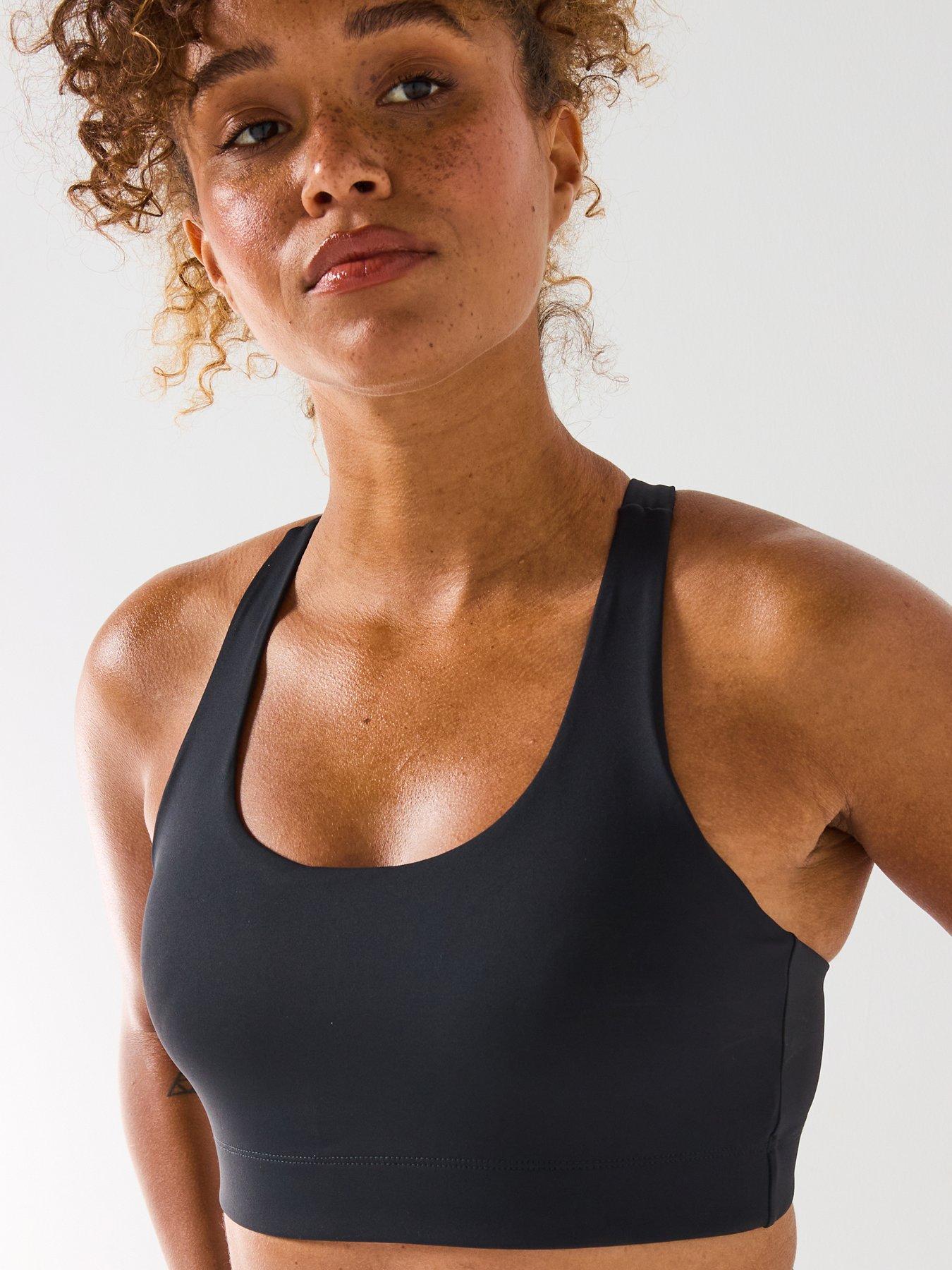 Gym + Coffee Womens Training Relentless Bra - Black