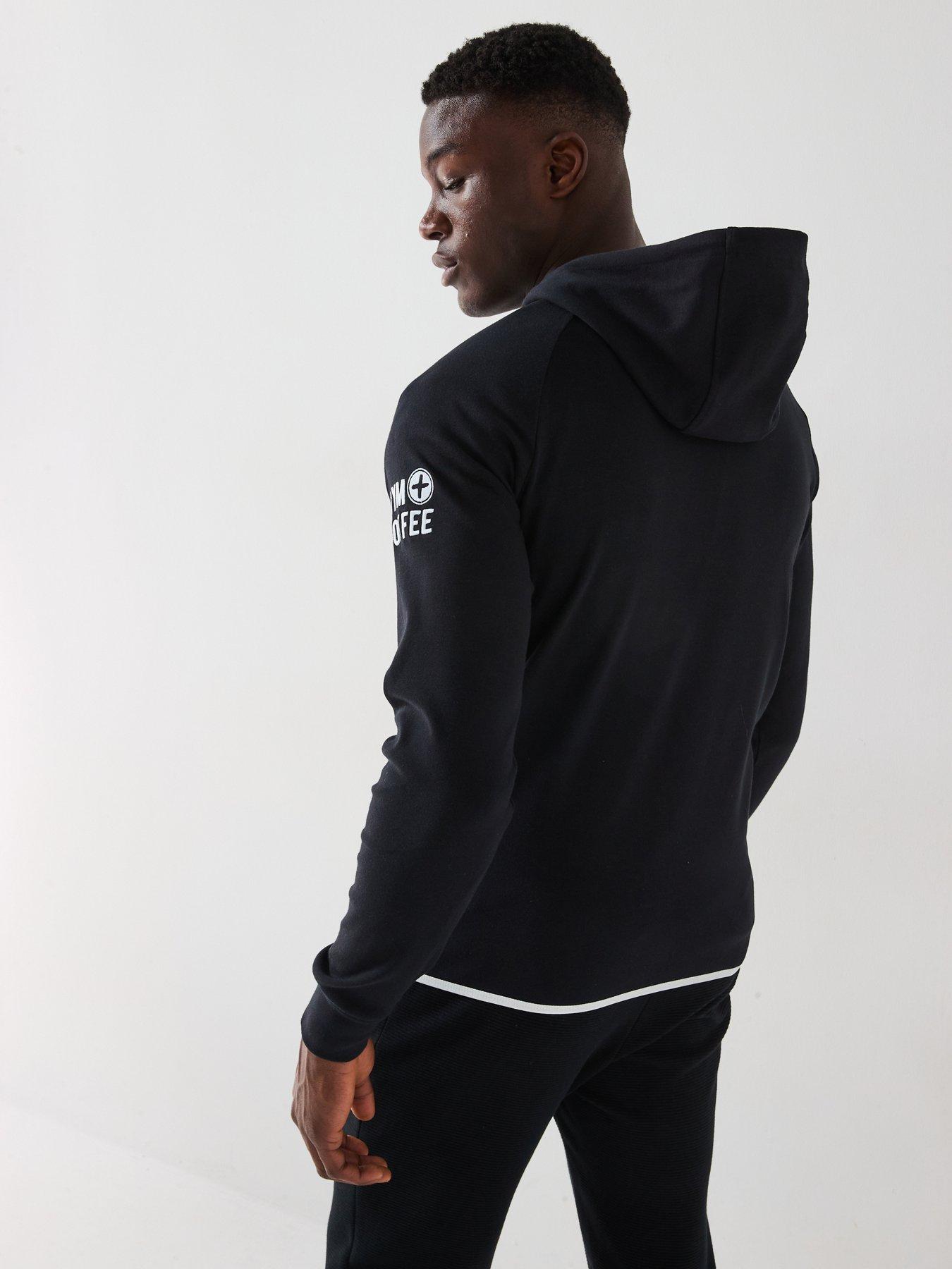 Image 2 of 6 of Gym + Coffee Men's Training Chill Zip Hoodie - Black