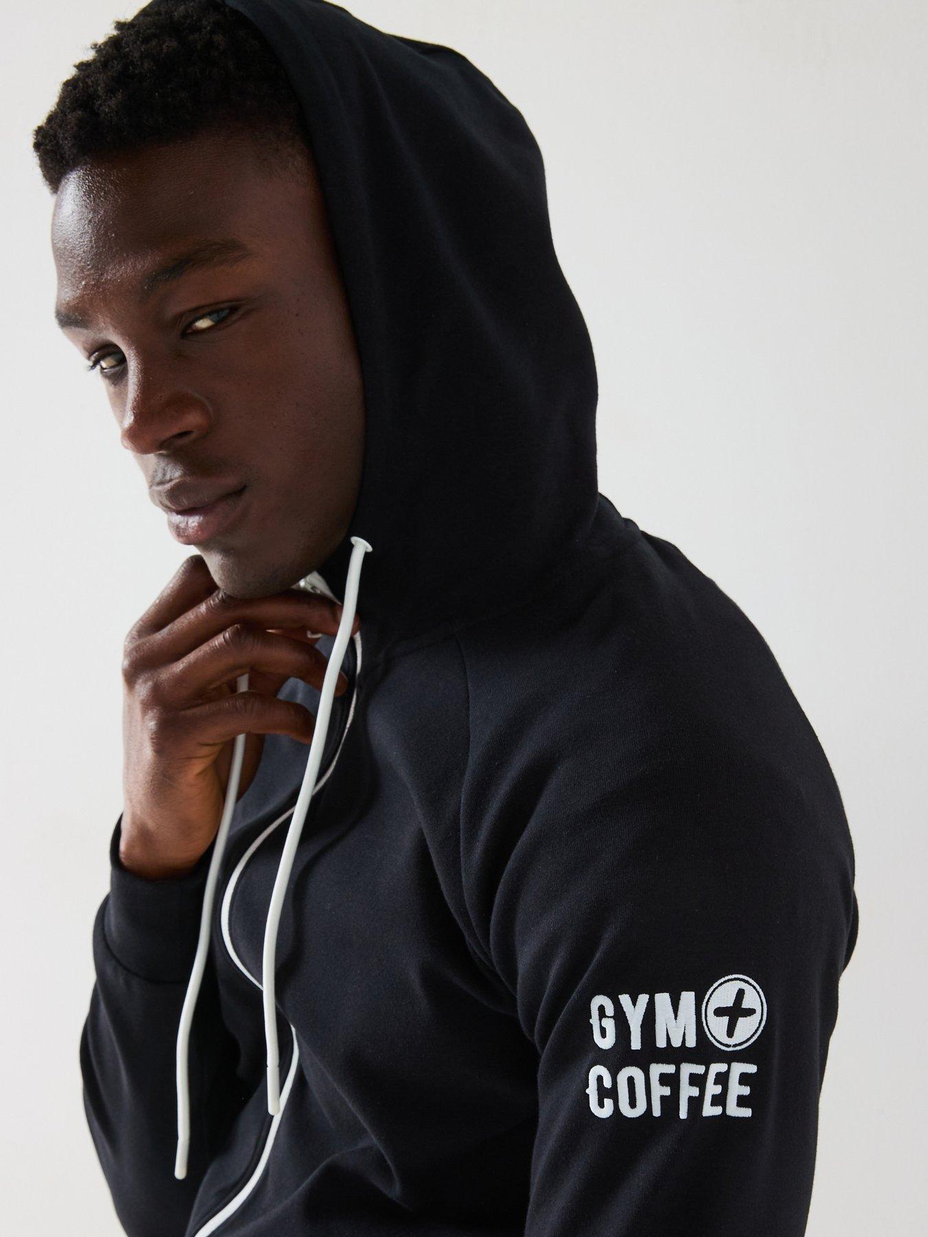Image 4 of 6 of Gym + Coffee Men's Training Chill Zip Hoodie - Black
