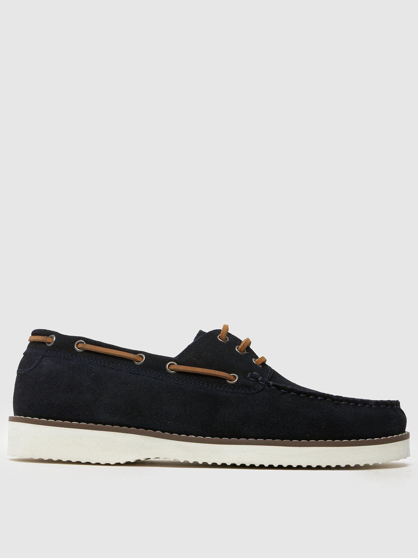 Schuh: Rick White Sole Boat Shoes - Blue